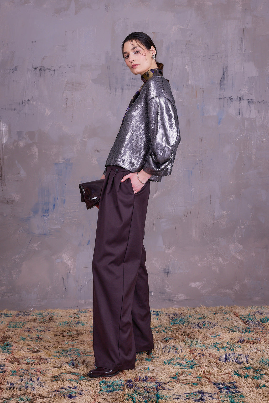 Guy trousers in after dark