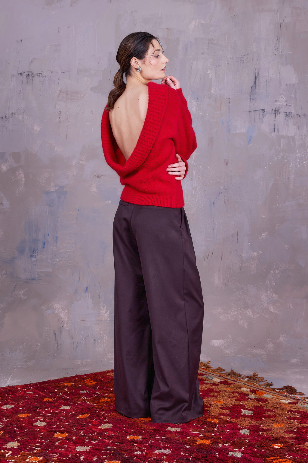 Guy trousers in after dark