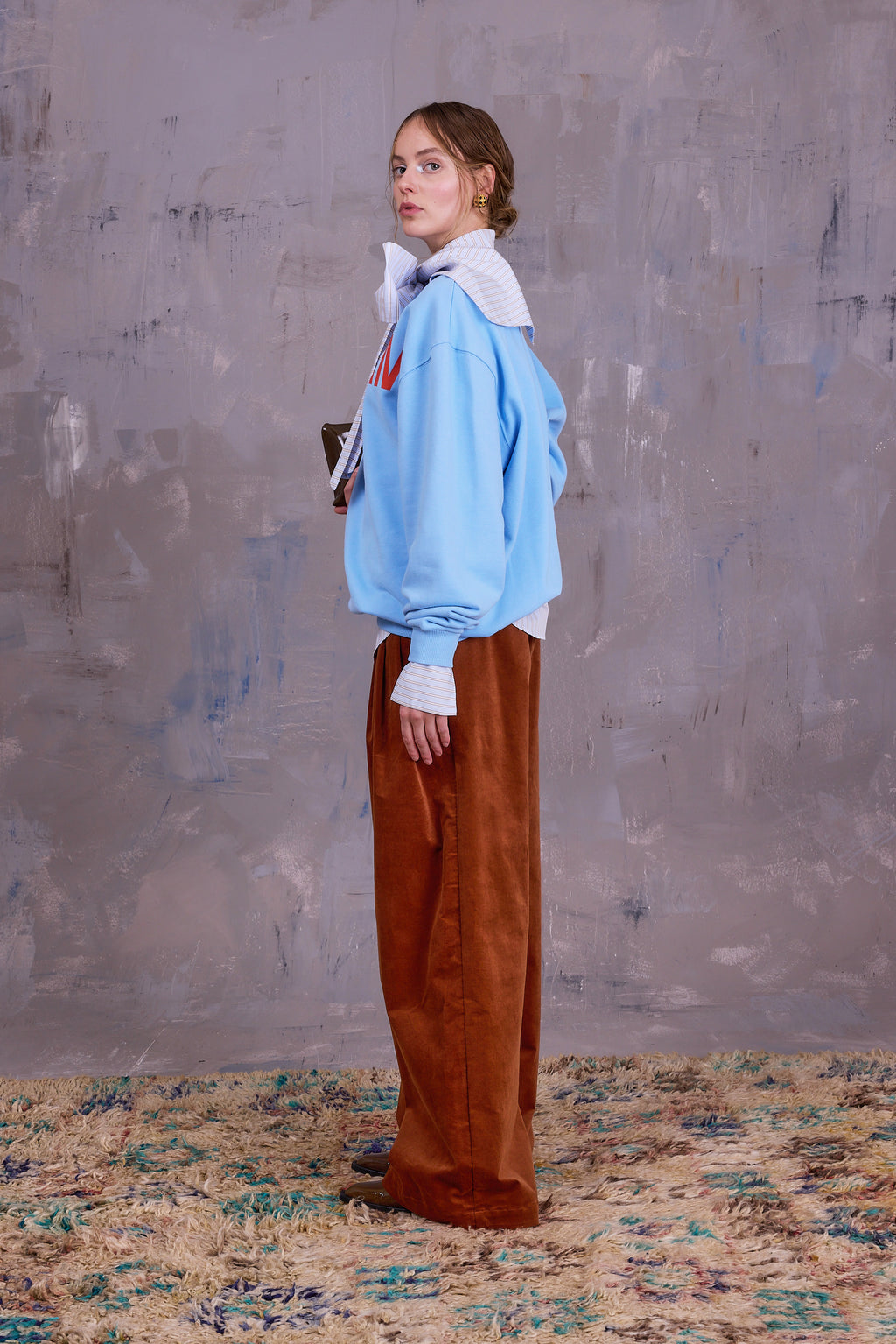 Guy broek in hazelnut velvet