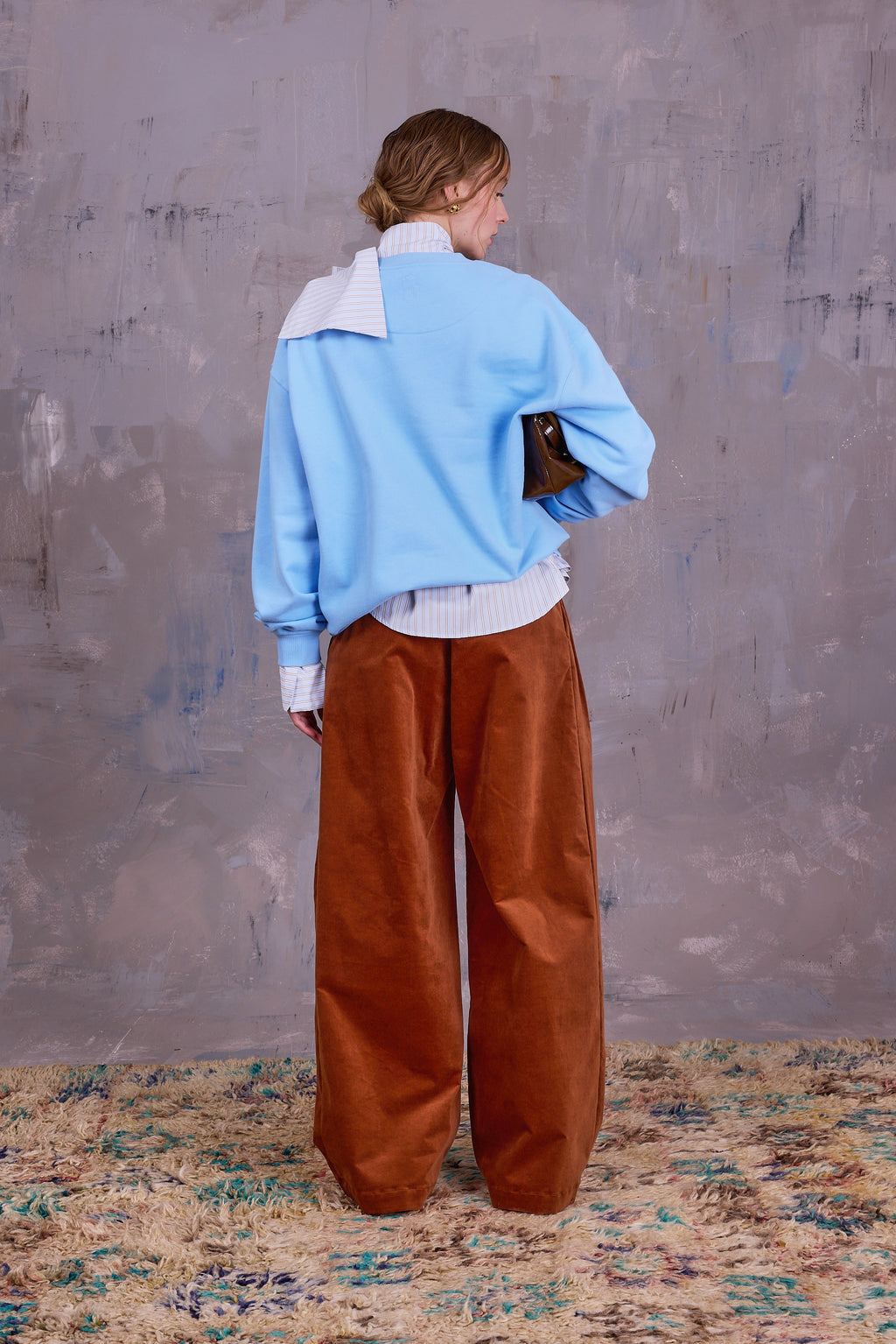 Guy broek in hazelnut velvet