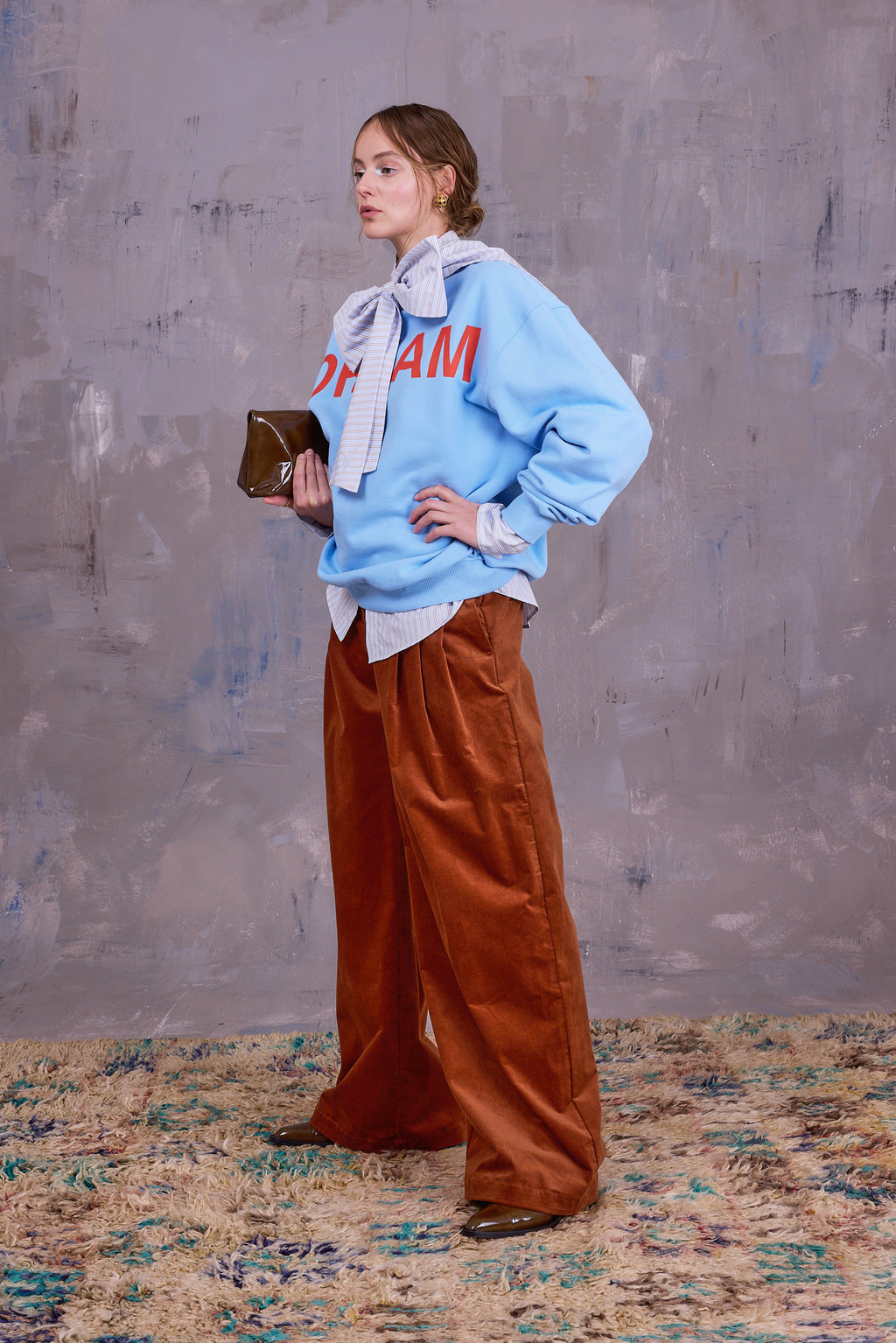 Guy broek in hazelnut velvet