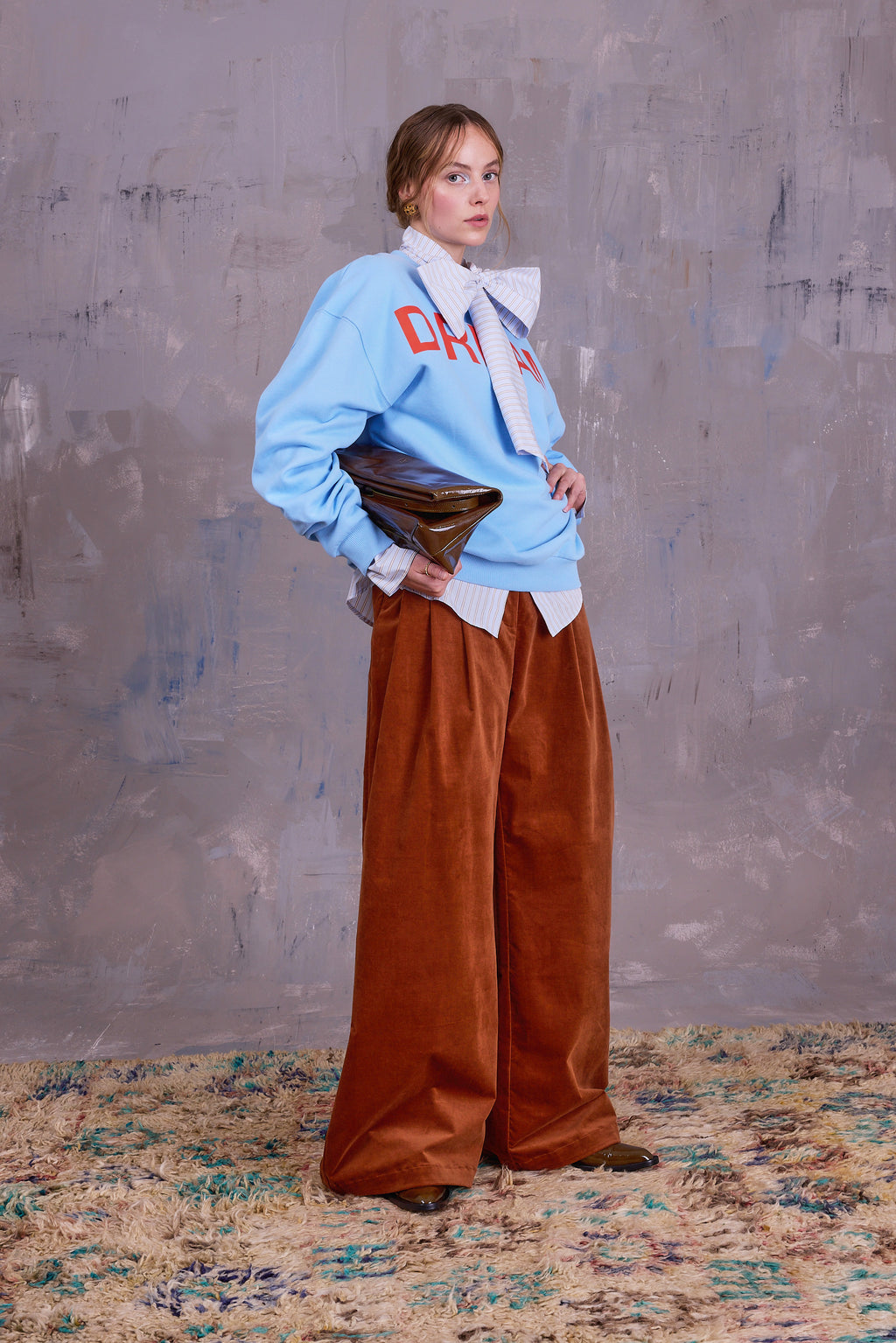 Guy broek in hazelnut velvet