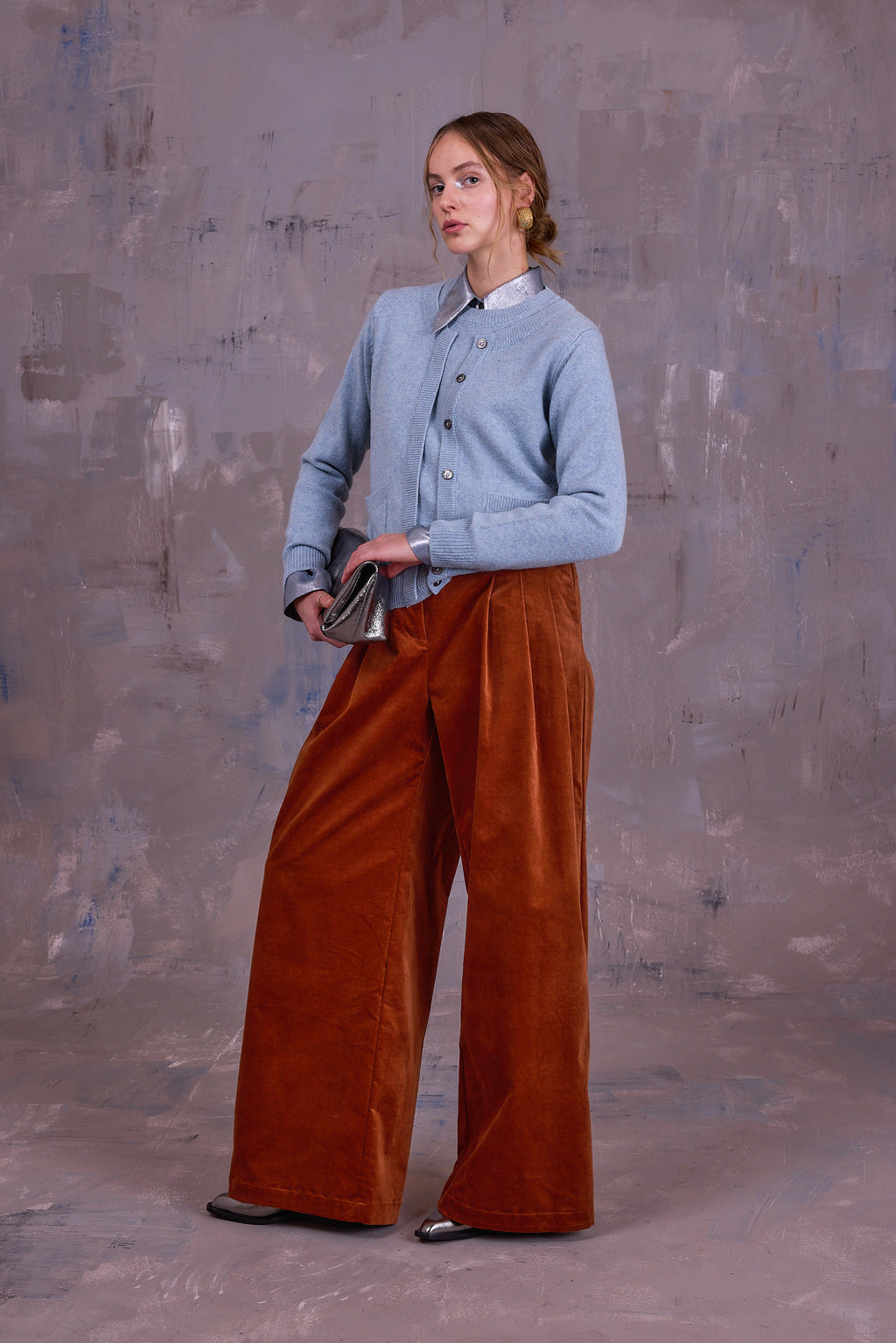 Guy broek in hazelnut velvet