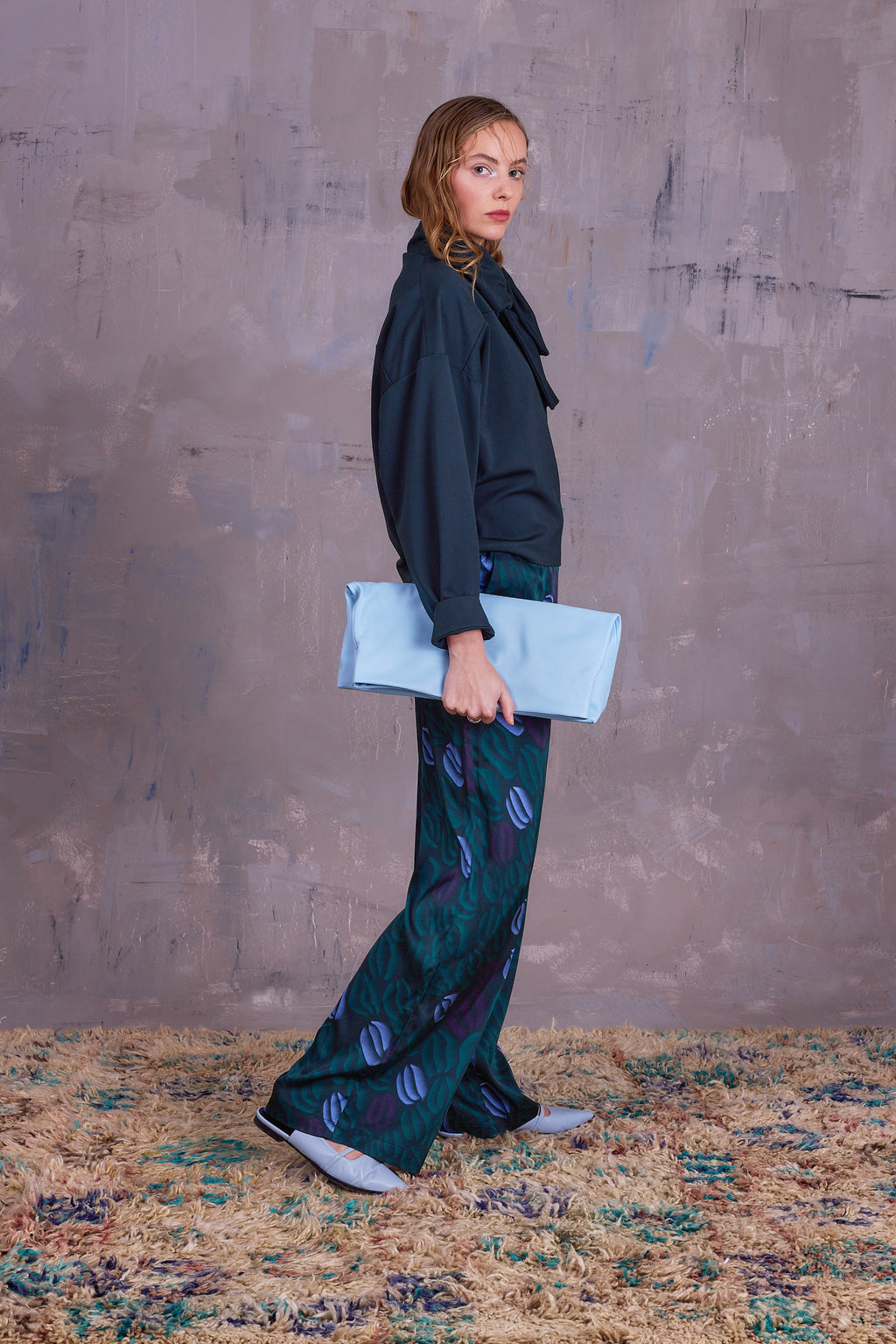 Gijsbrecht broek in burgundy blue lips