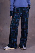 Gijsbrecht trousers in satijnen deepsea blue Wovens