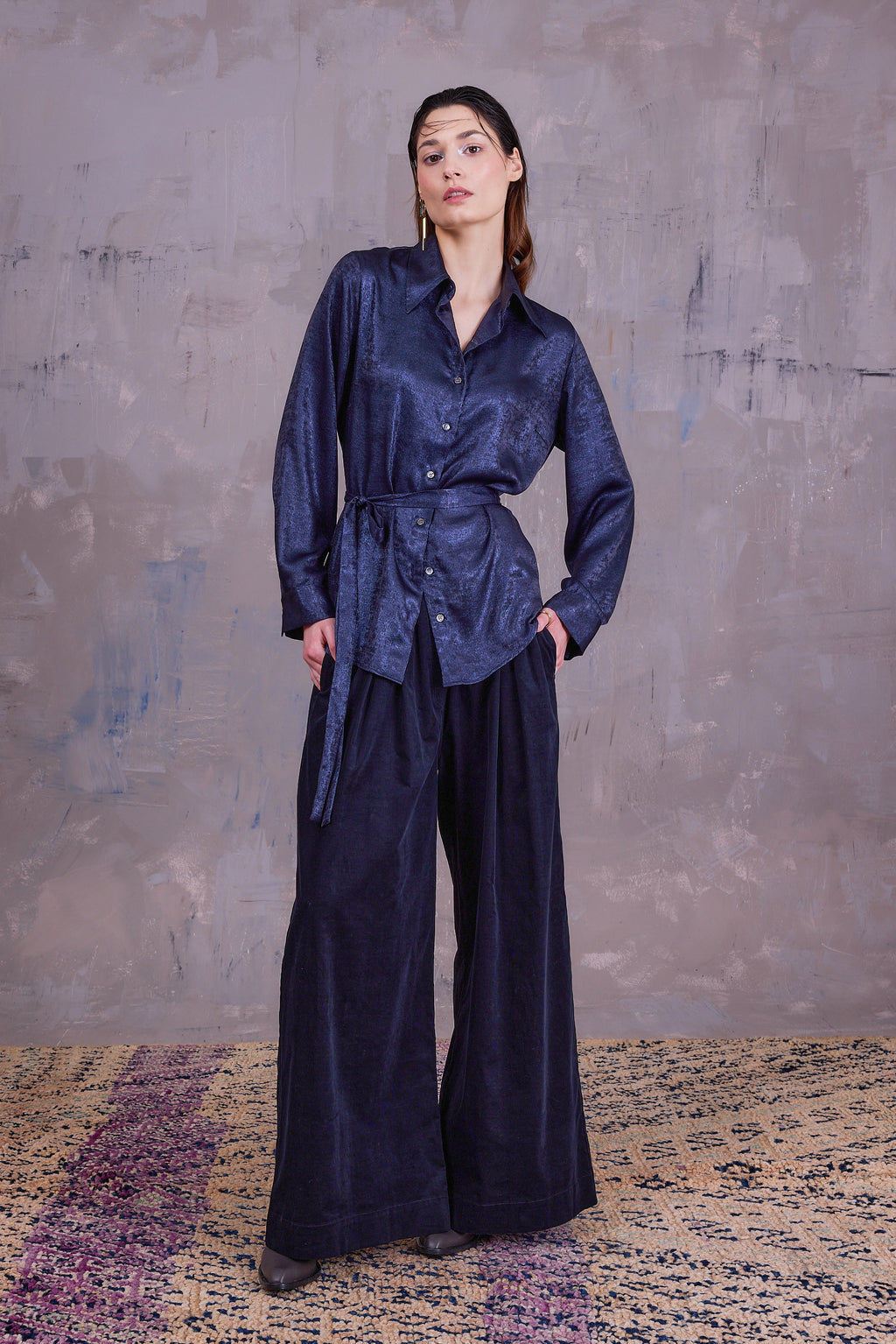 Freddy trousers in midnight blue