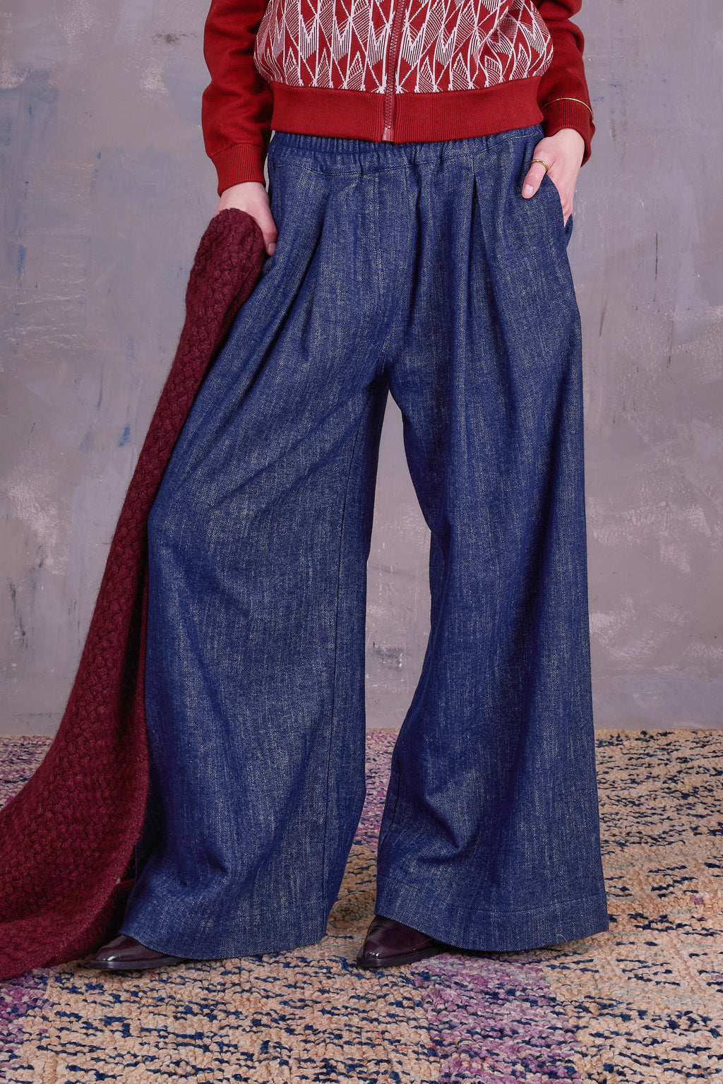 Freddy trousers in denim gabardine