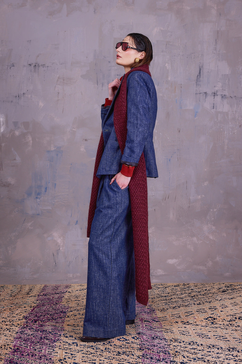 Freddy trousers in denim gabardine