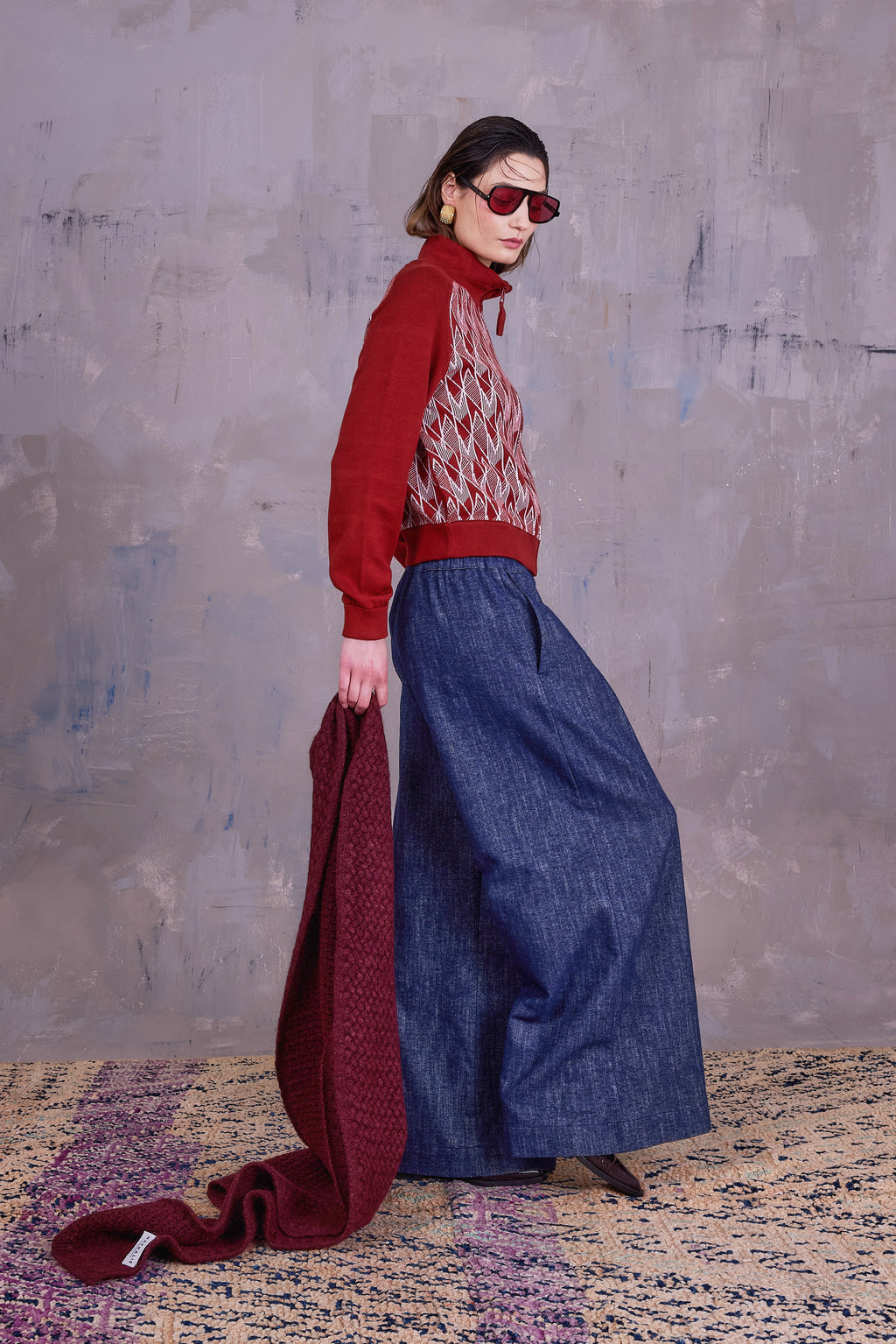 Freddy trousers in denim gabardine