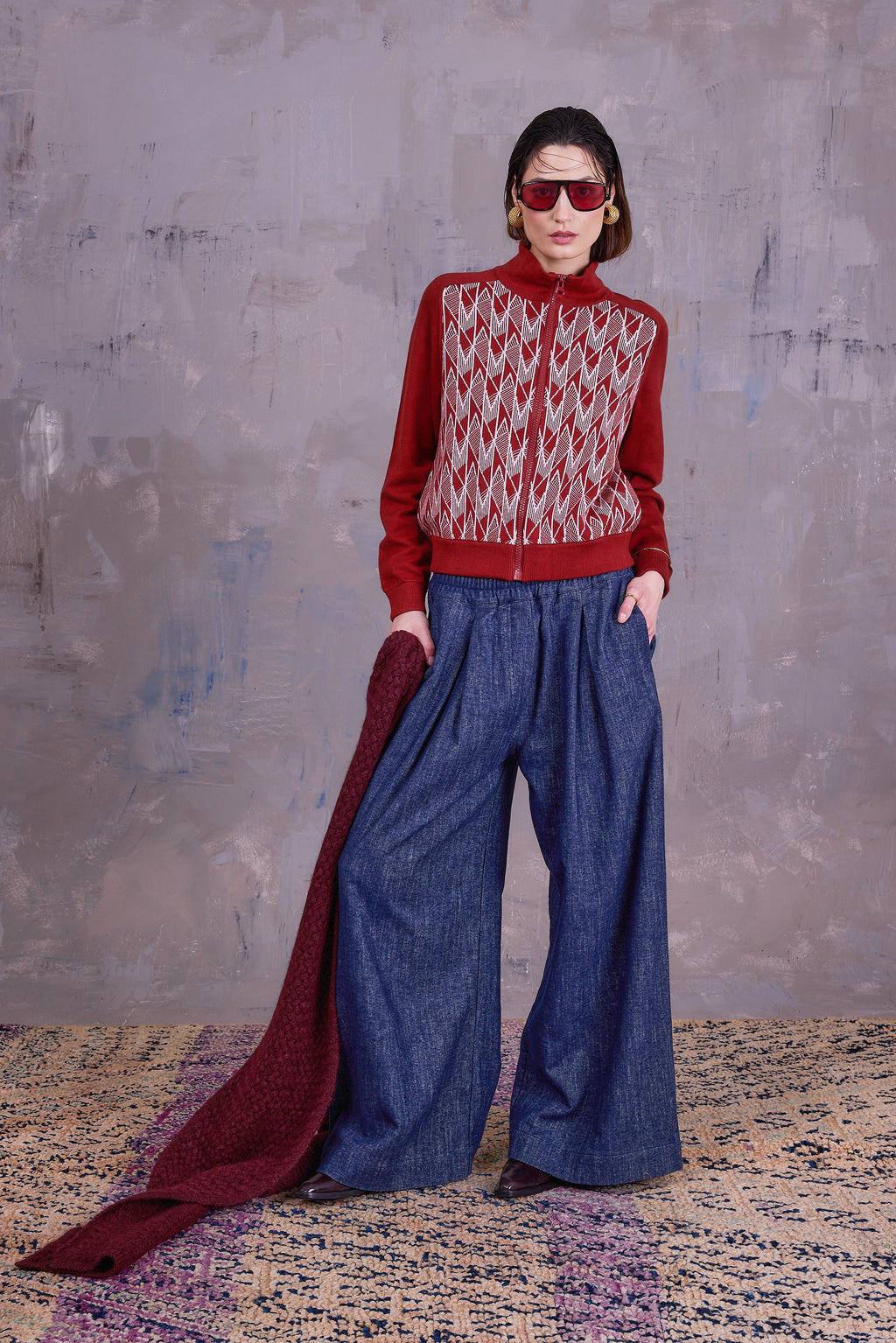 Freddy trousers in denim gabardine