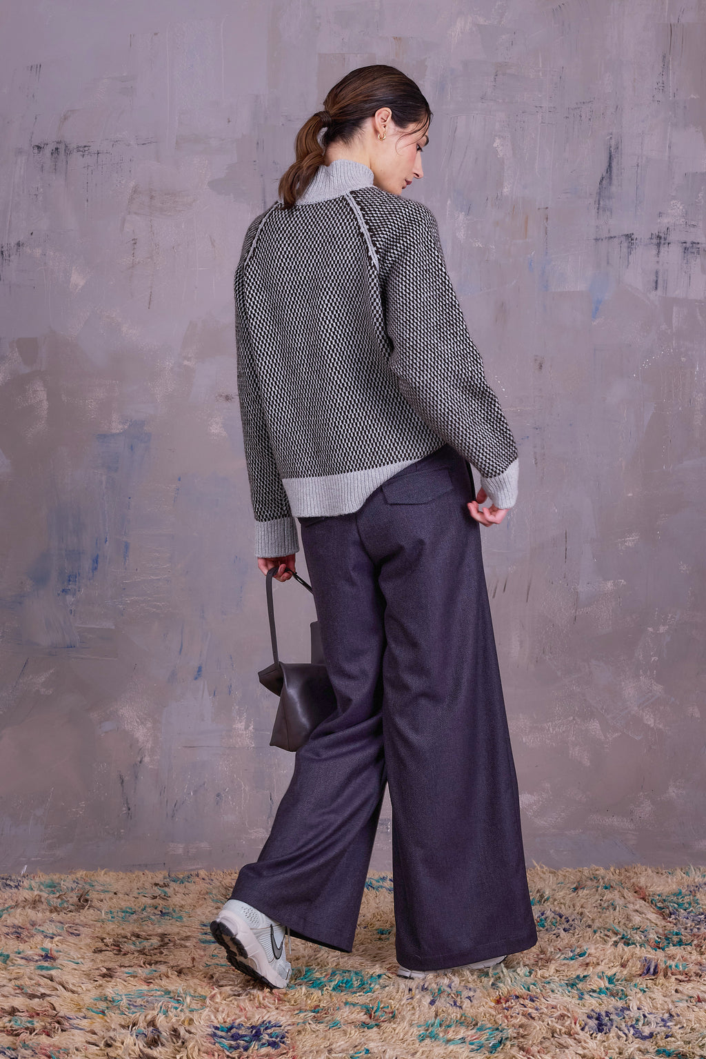 Edward trousers in dark blue blend