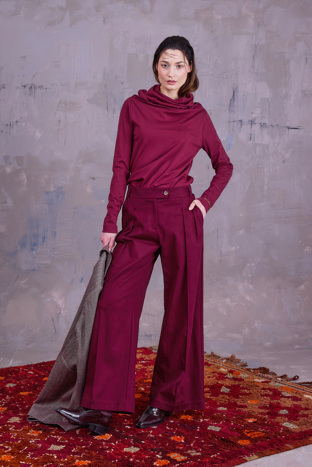 Cezar trousers in merlot