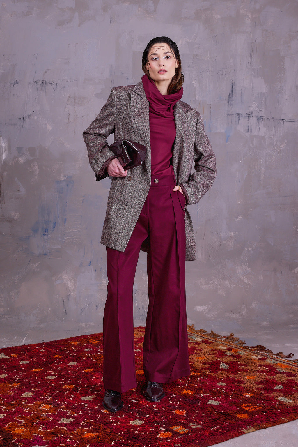 Cezar trousers in merlot