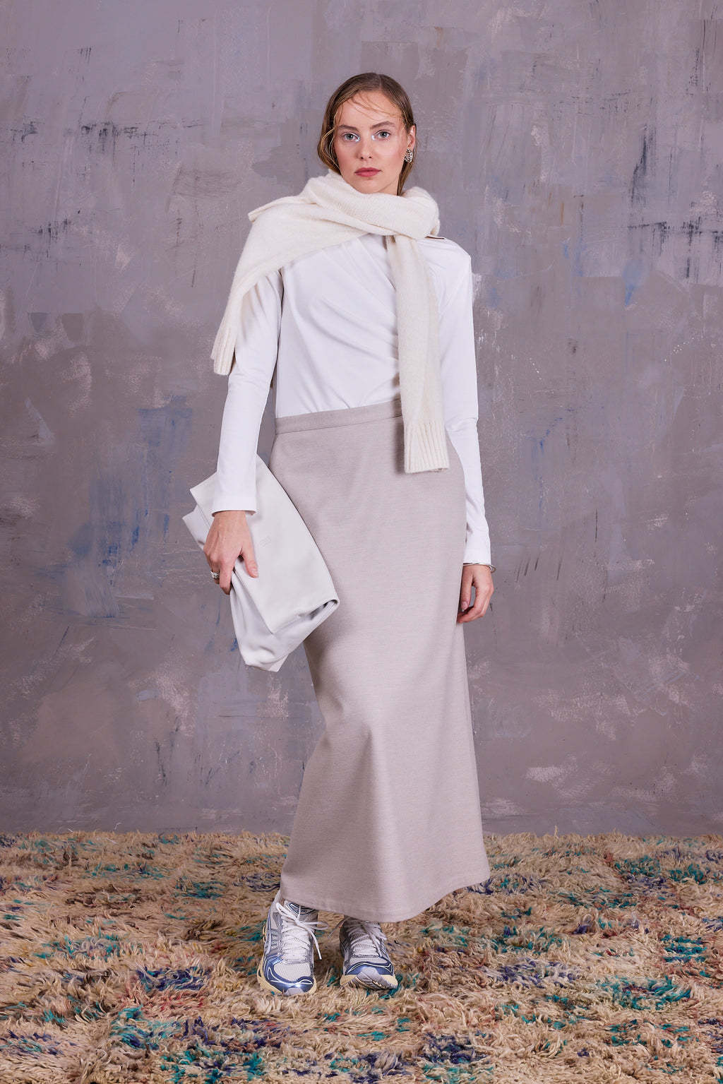 Emmanuel skirt in light grey blend