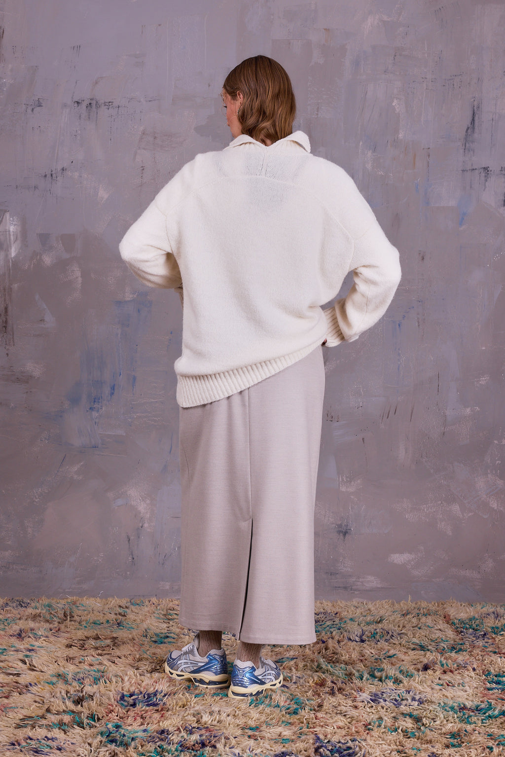 Emmanuel skirt in light grey blend