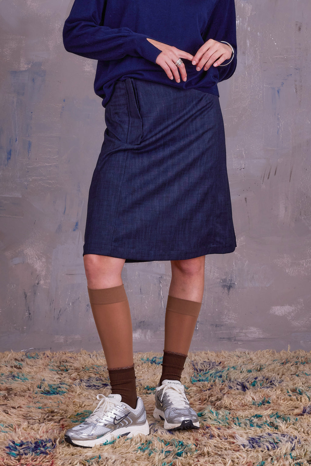 Eloise rok in deep blue