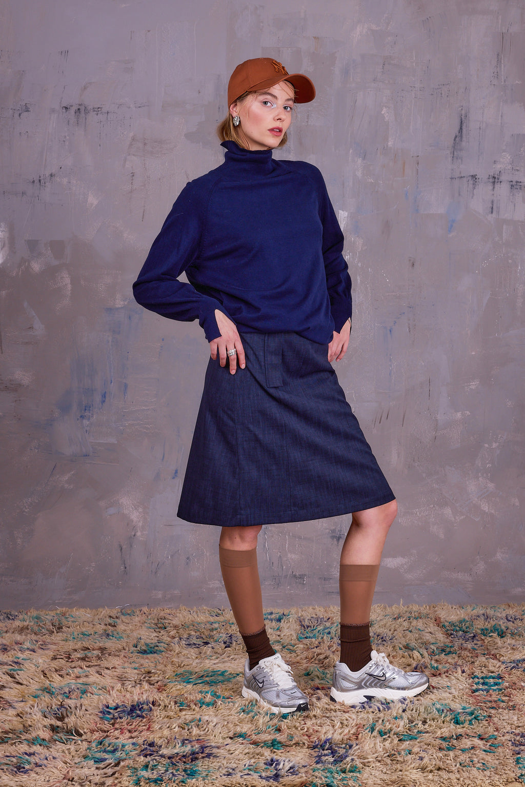 Eloise rok in deep blue