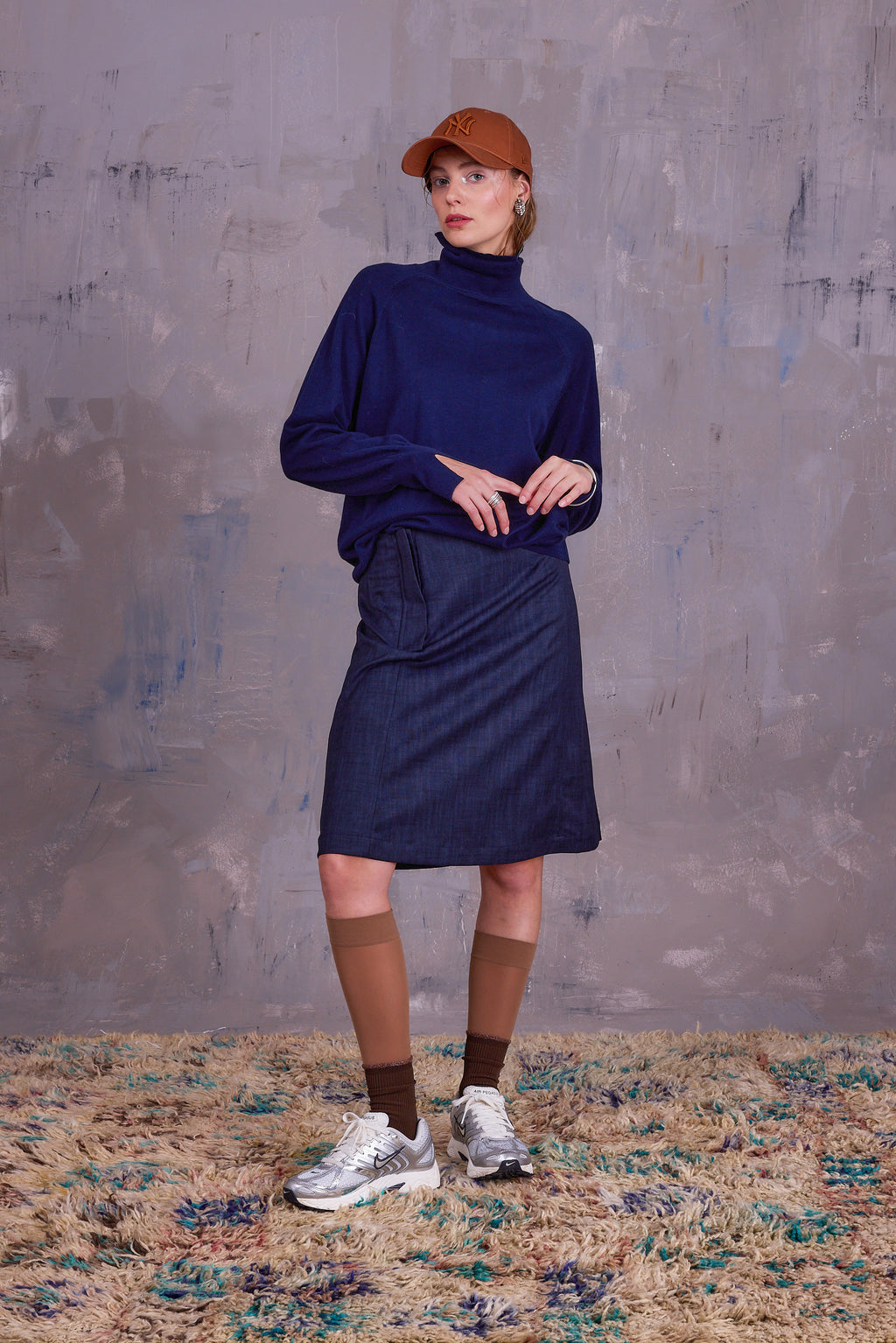 Eloise rok in deep blue