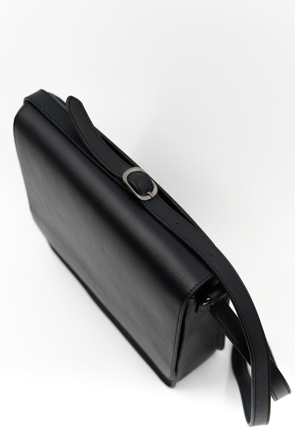 Medium crossbody handbag in black nappa leather