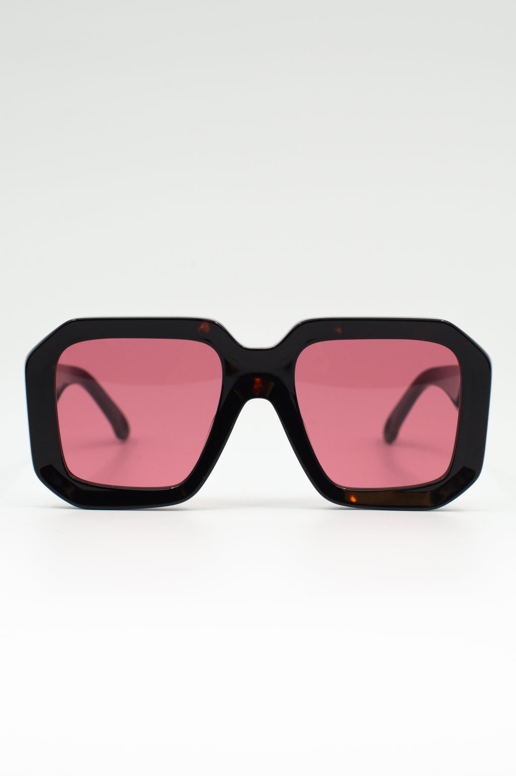 Onassis-Sonnenbrille in dunklem Schildpatt/Kirschrot