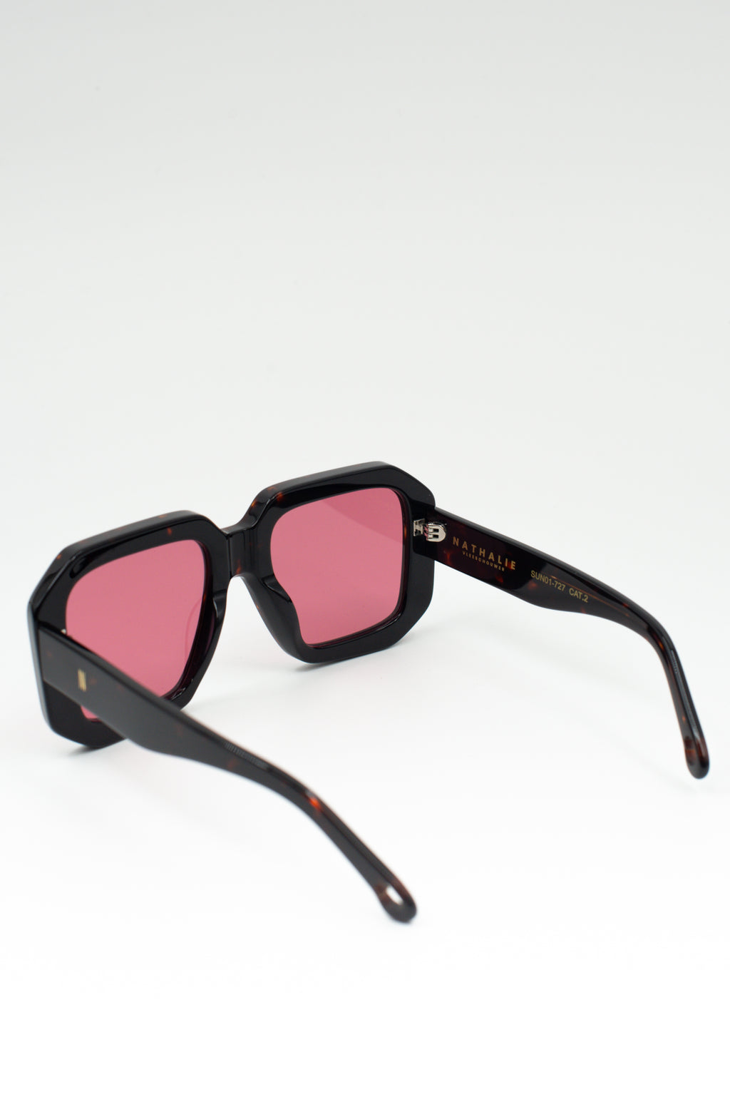 Onassis-Sonnenbrille in dunklem Schildpatt/Kirschrot