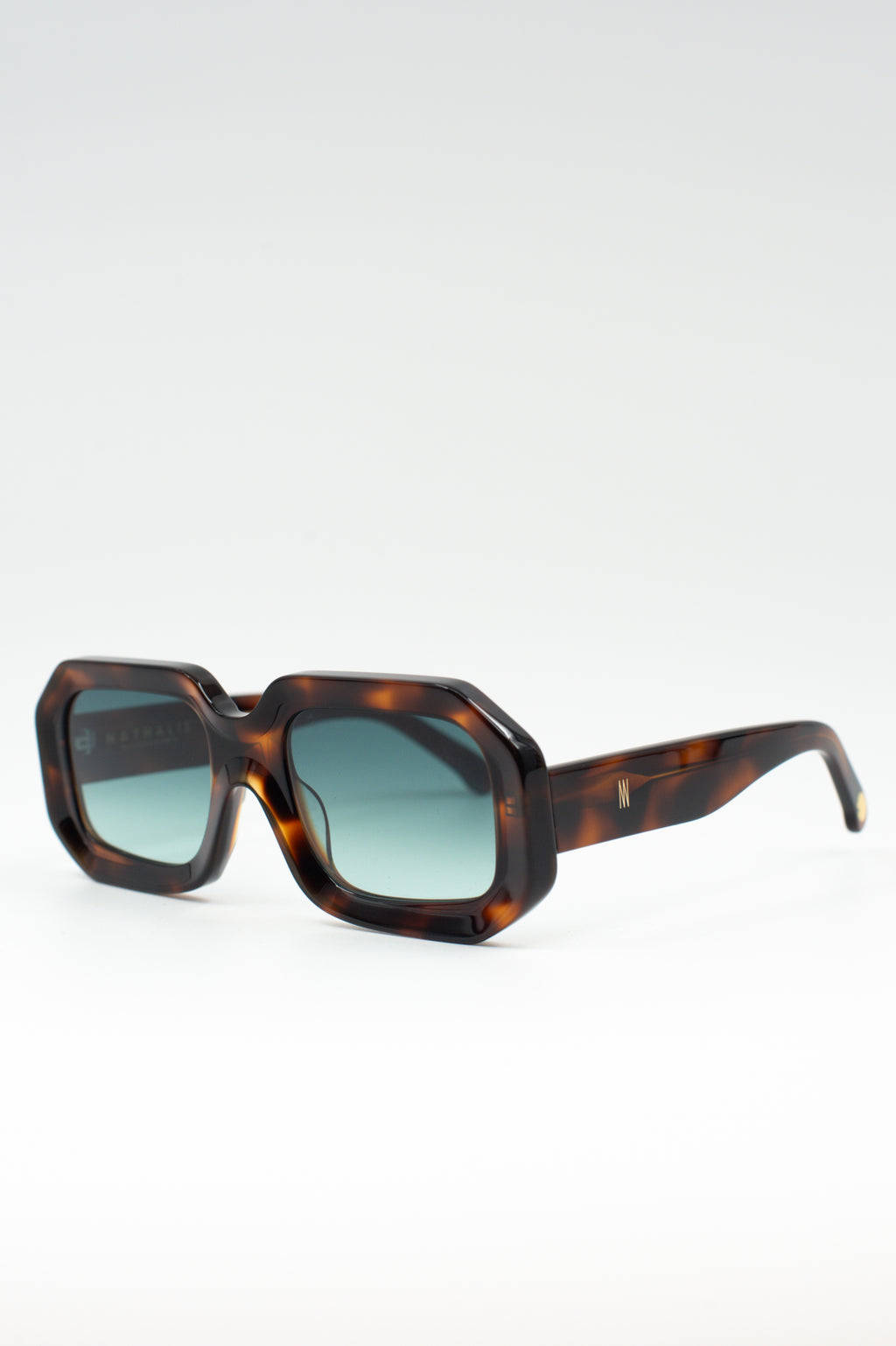 Jackie lunettes de soleil en tortue / bleu