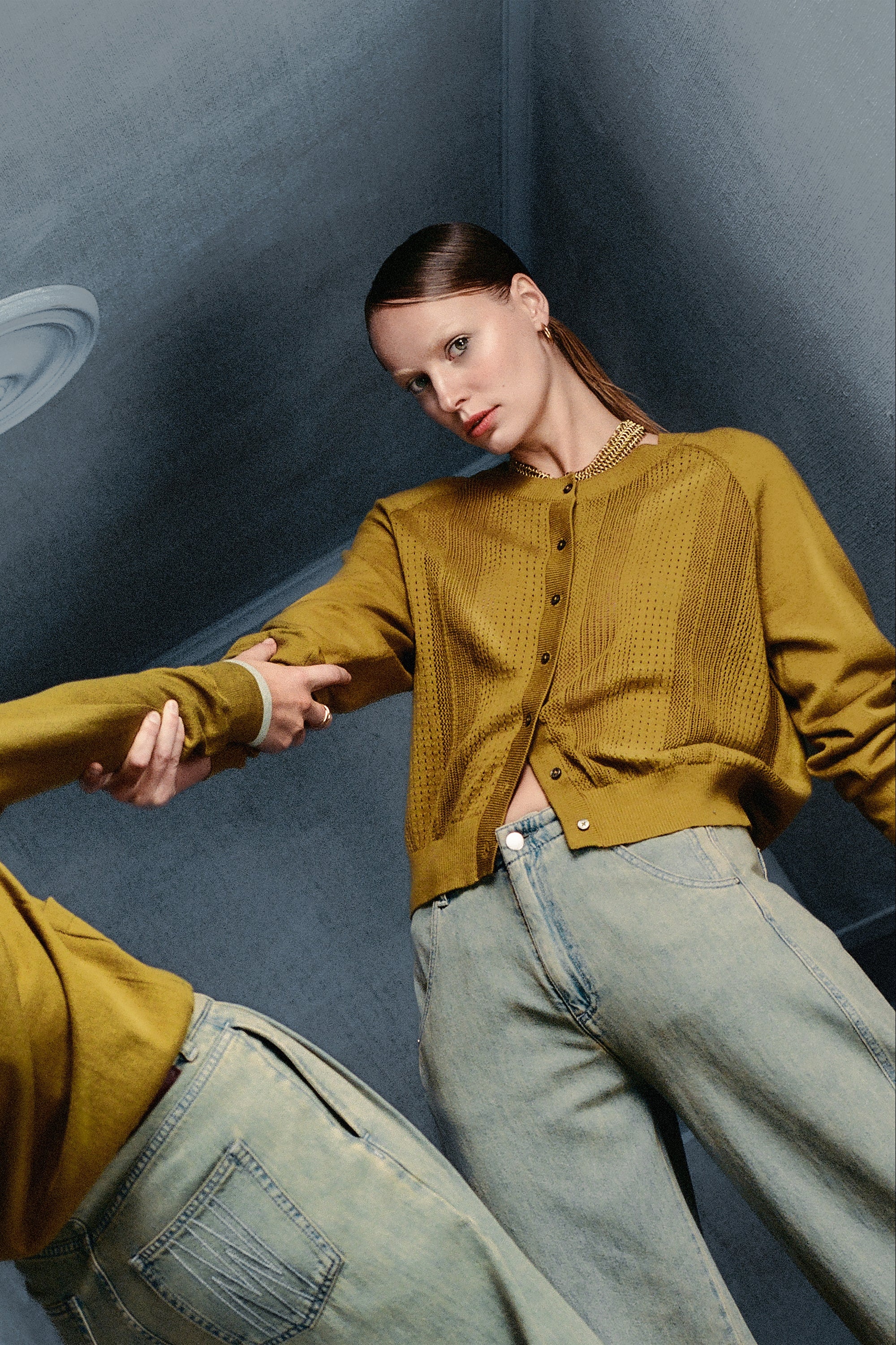 Havar cardigan in mustard