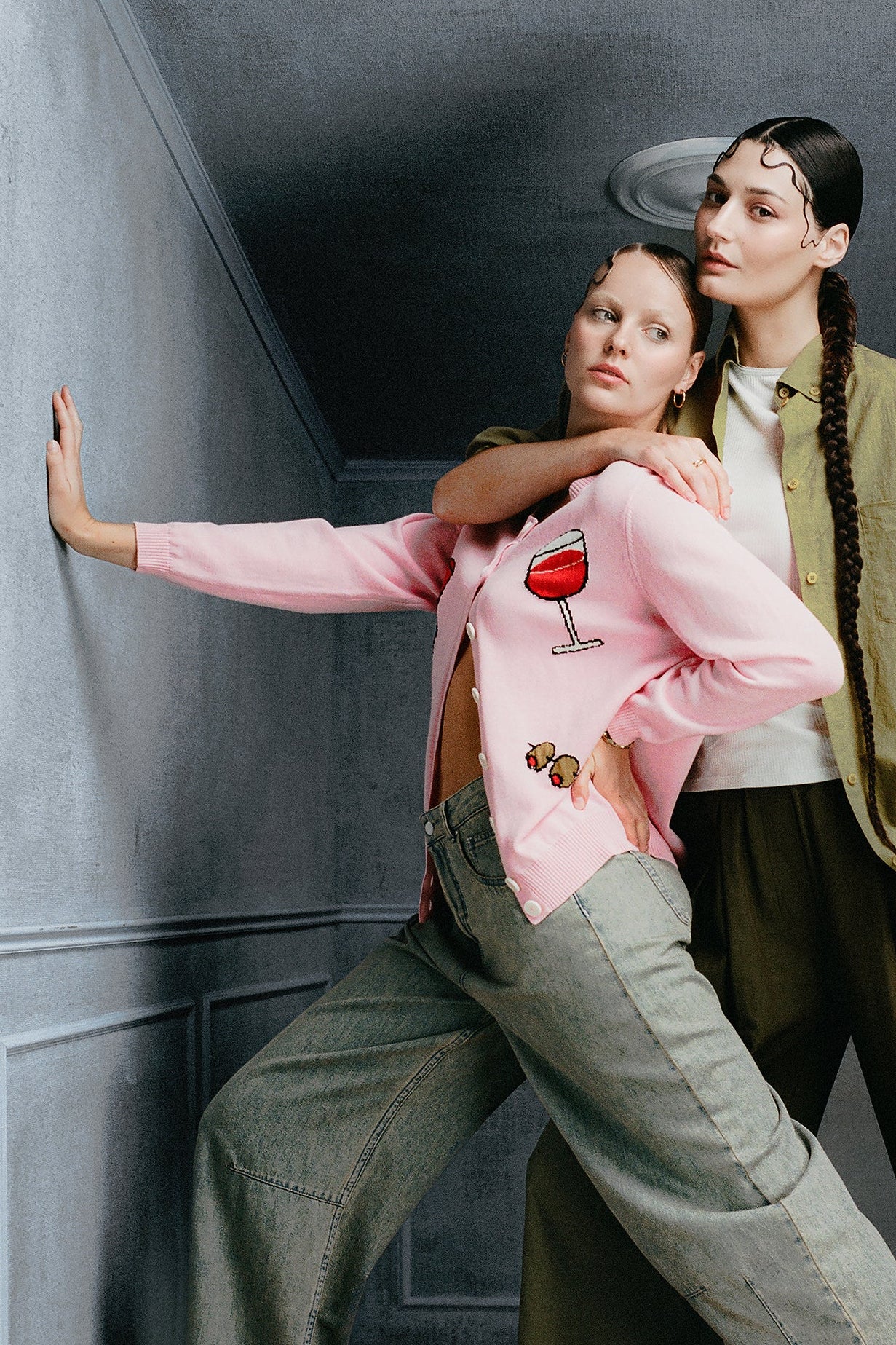 Hyeres cardigan in pink