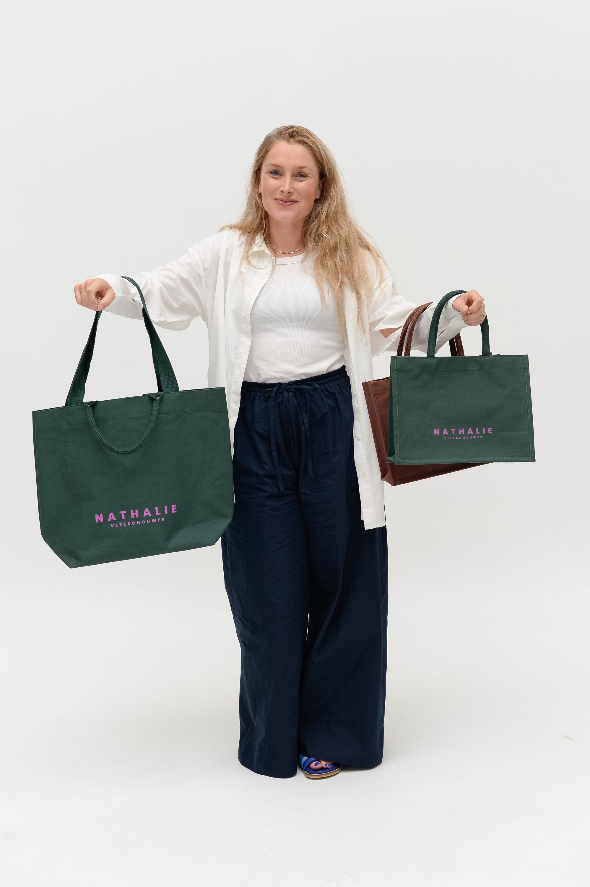 XL-Shopper in Flaschengrün