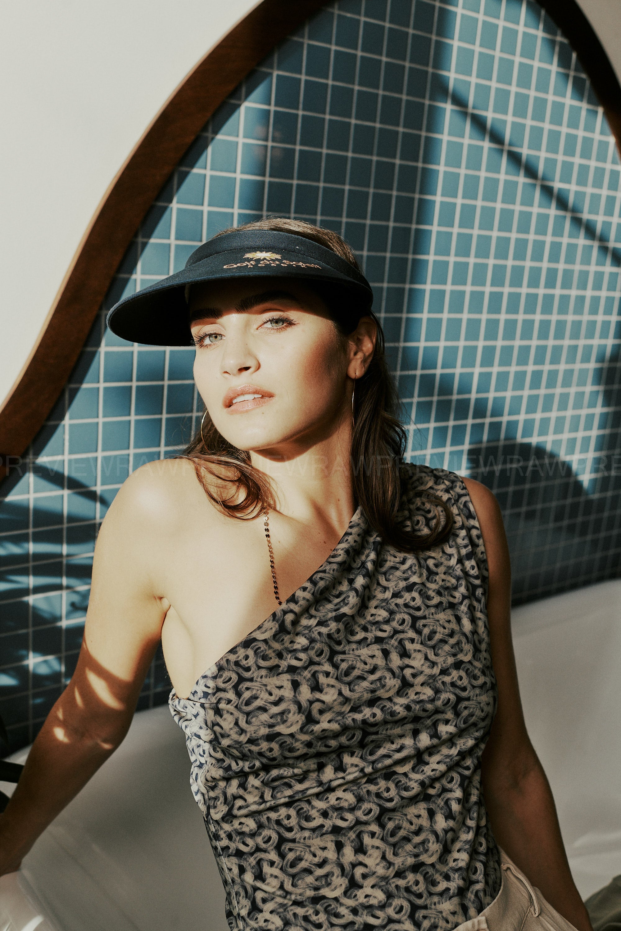 Asymmetrical swimsuit Small Medusa Swirls