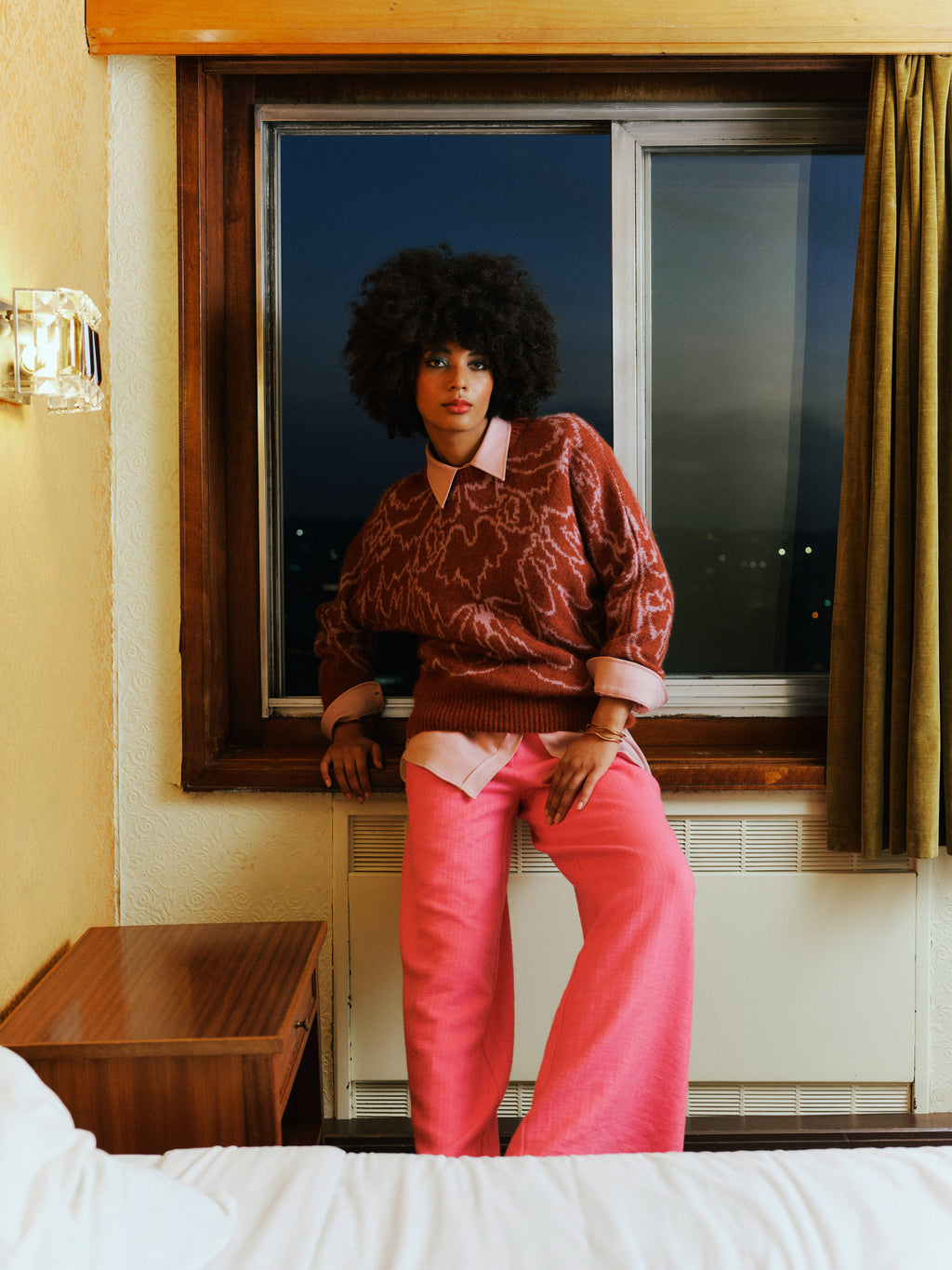 Chemise rose céleste