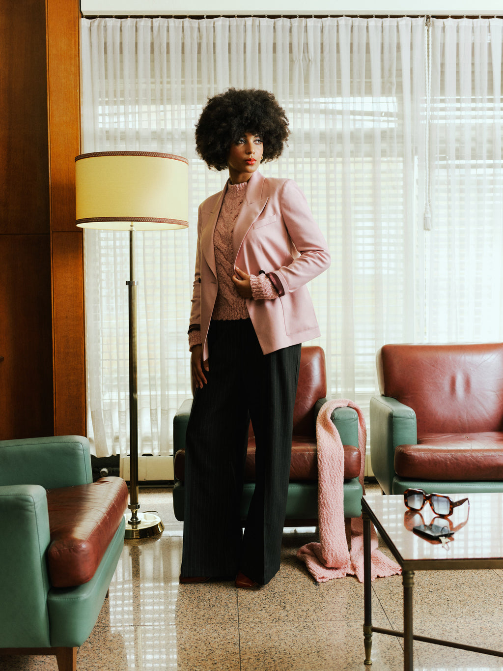 Davos rose blazer