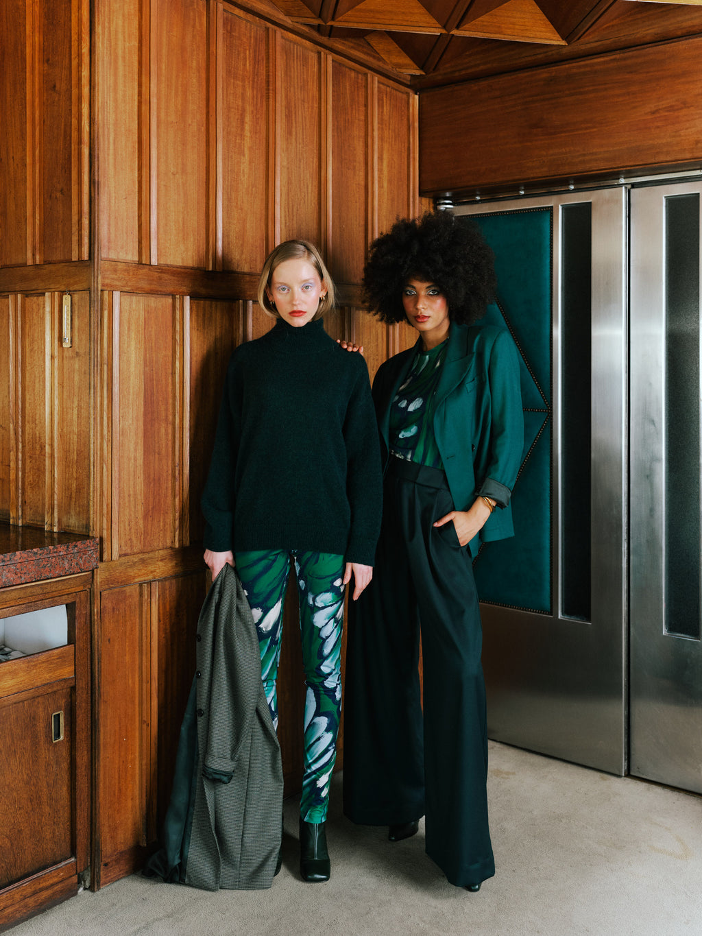 Pull en alpaga vert foncé Astoria