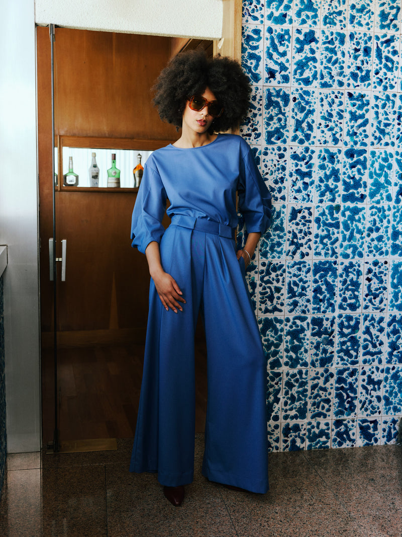 Stahlblaue Hose Clinton