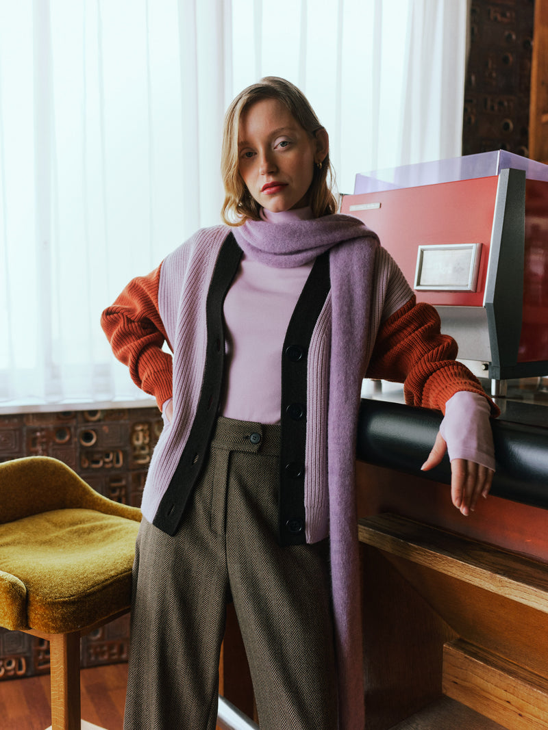 Majuro tricolour soft lilac vest