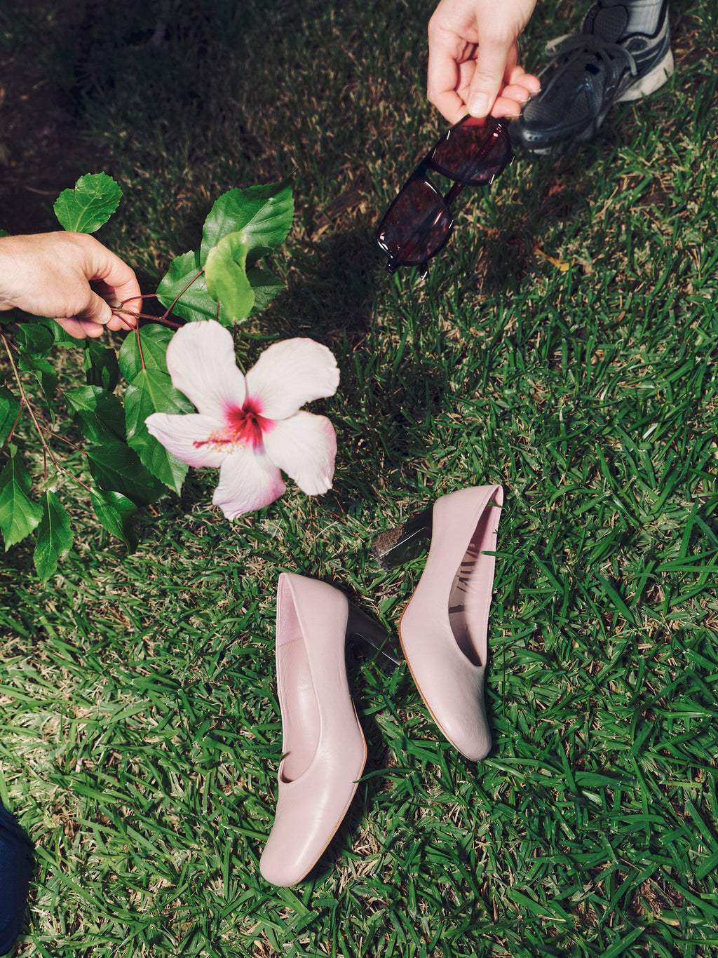 Flume pumps in cameo rose