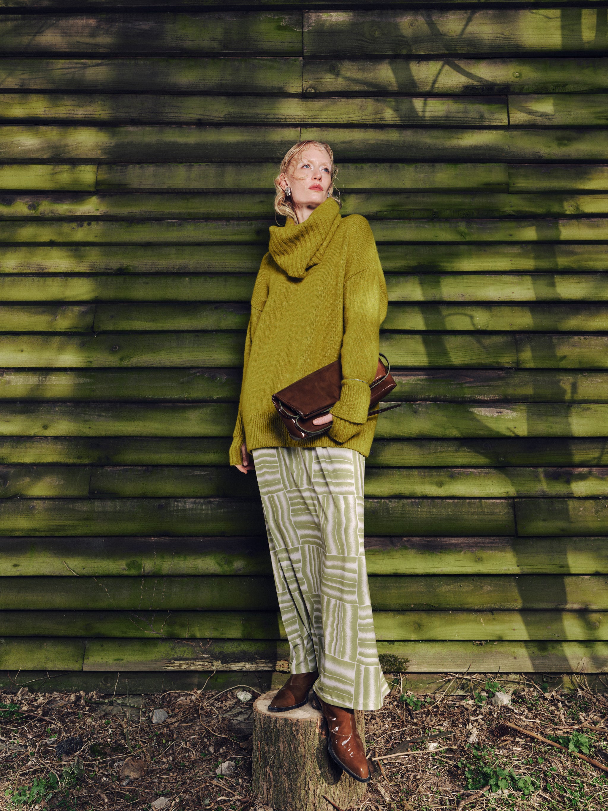 Gennaro Handtasche in Metallic-Grün