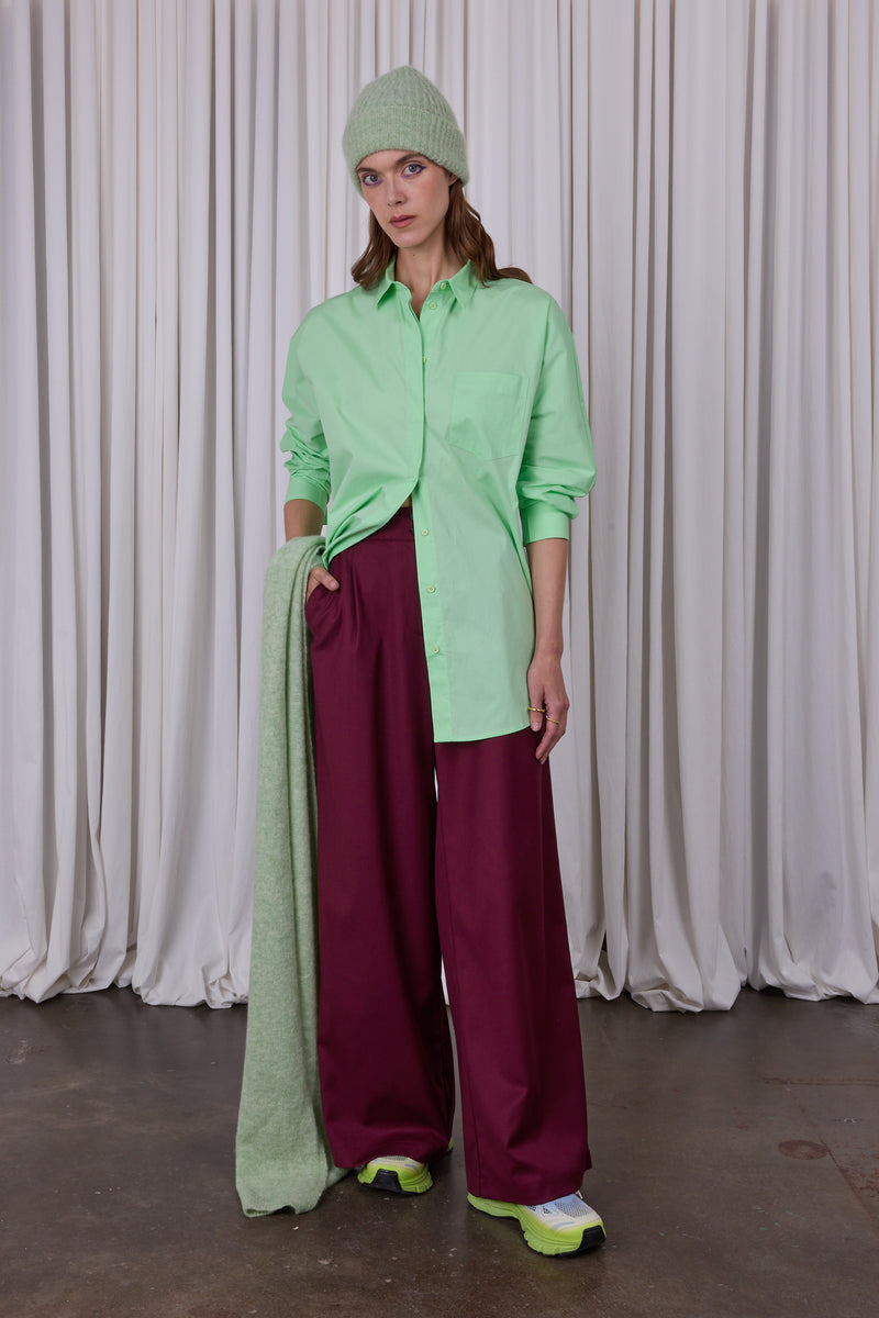 Emmelie Moth Shirt in Pistazie/Ecru