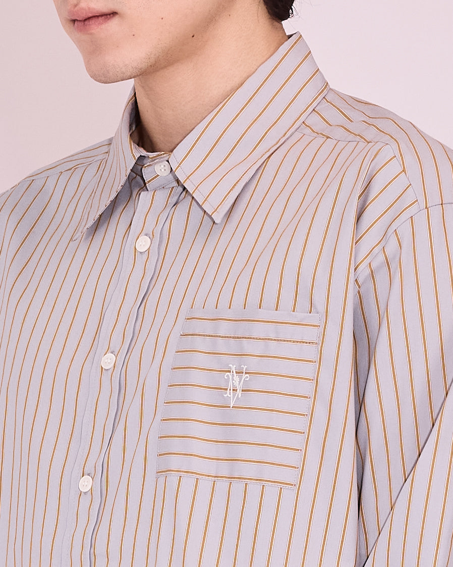 Gelesto hemd in harbor mist / mustard