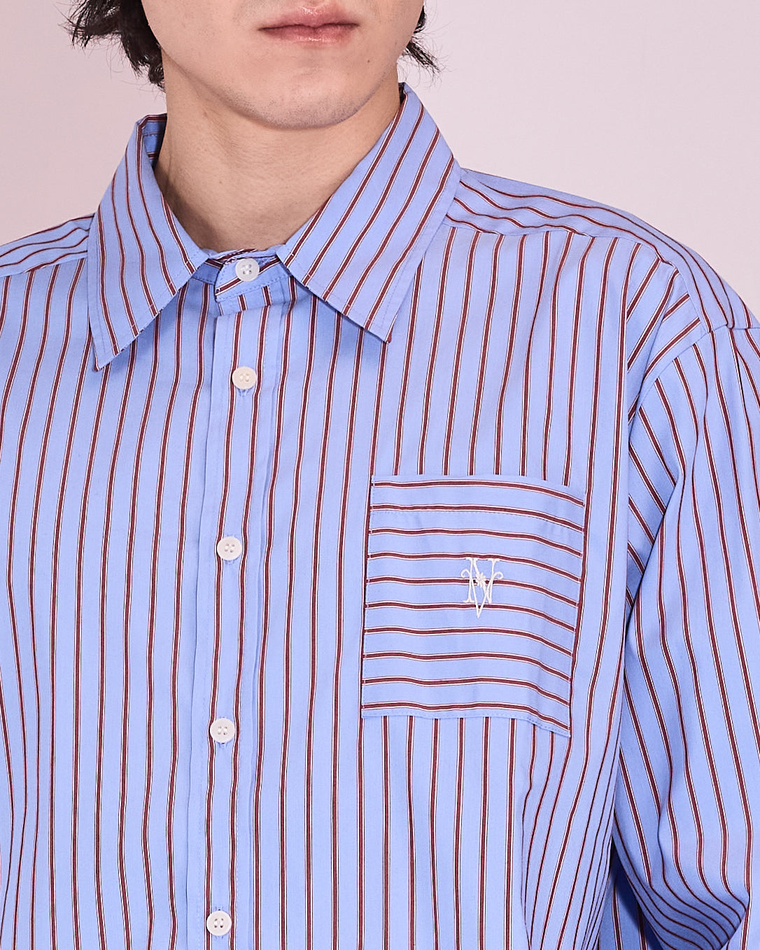 Gelesto hemd in cornflower blue / red