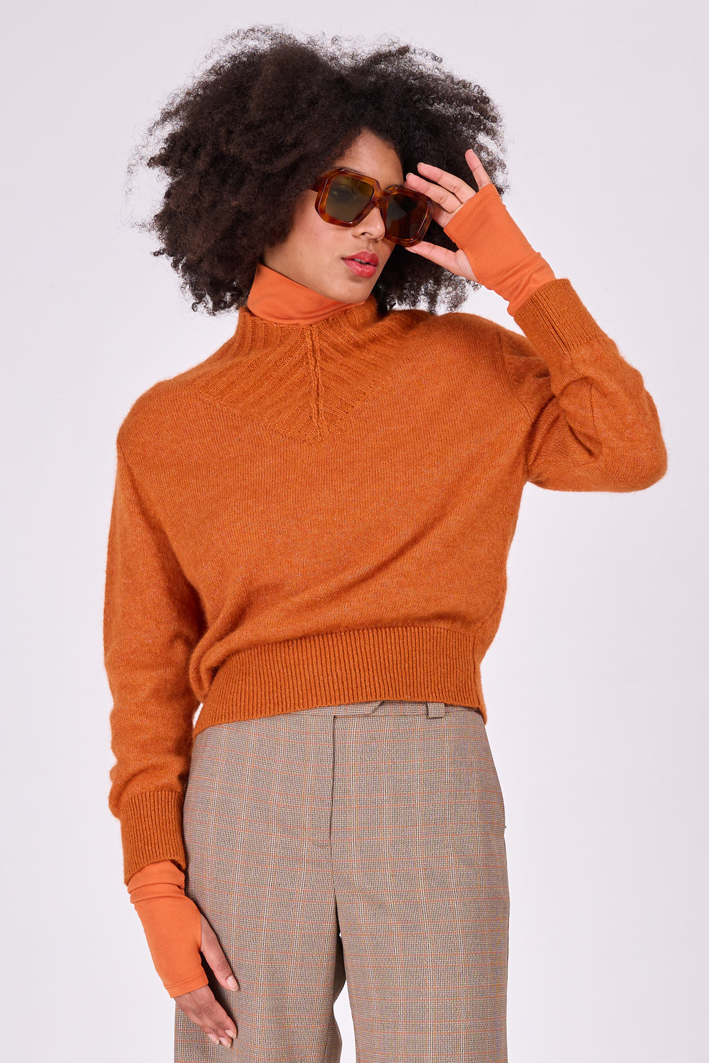 Pull en alpaga orange Axel