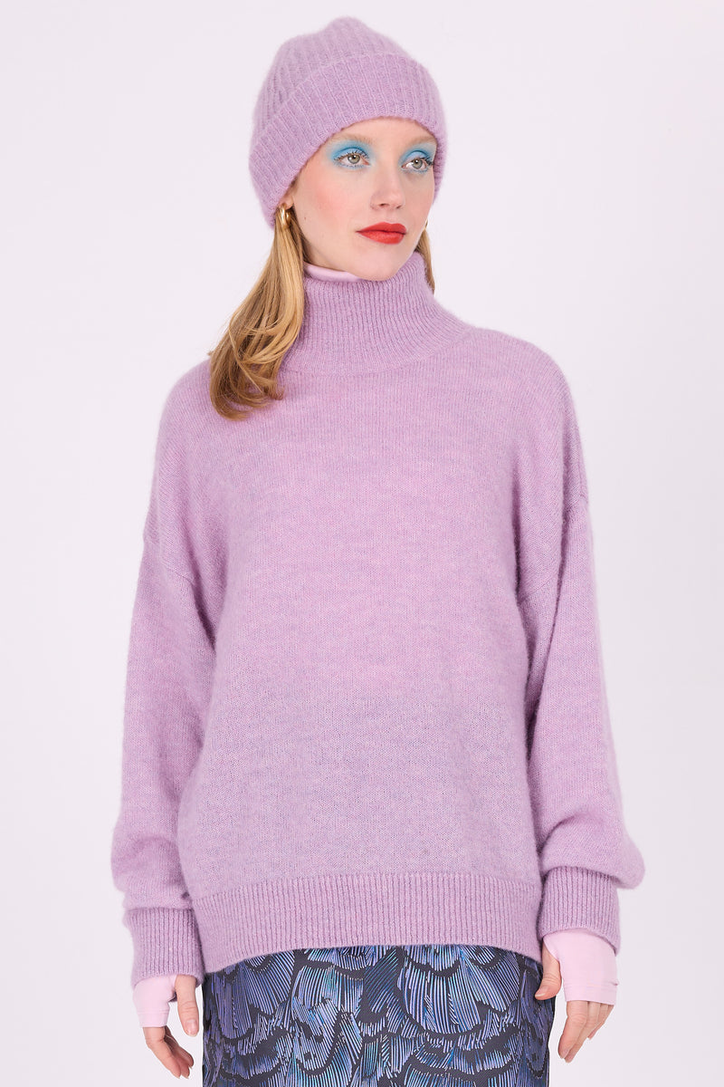 Lila Alpaka-Pullover „Astoria“
