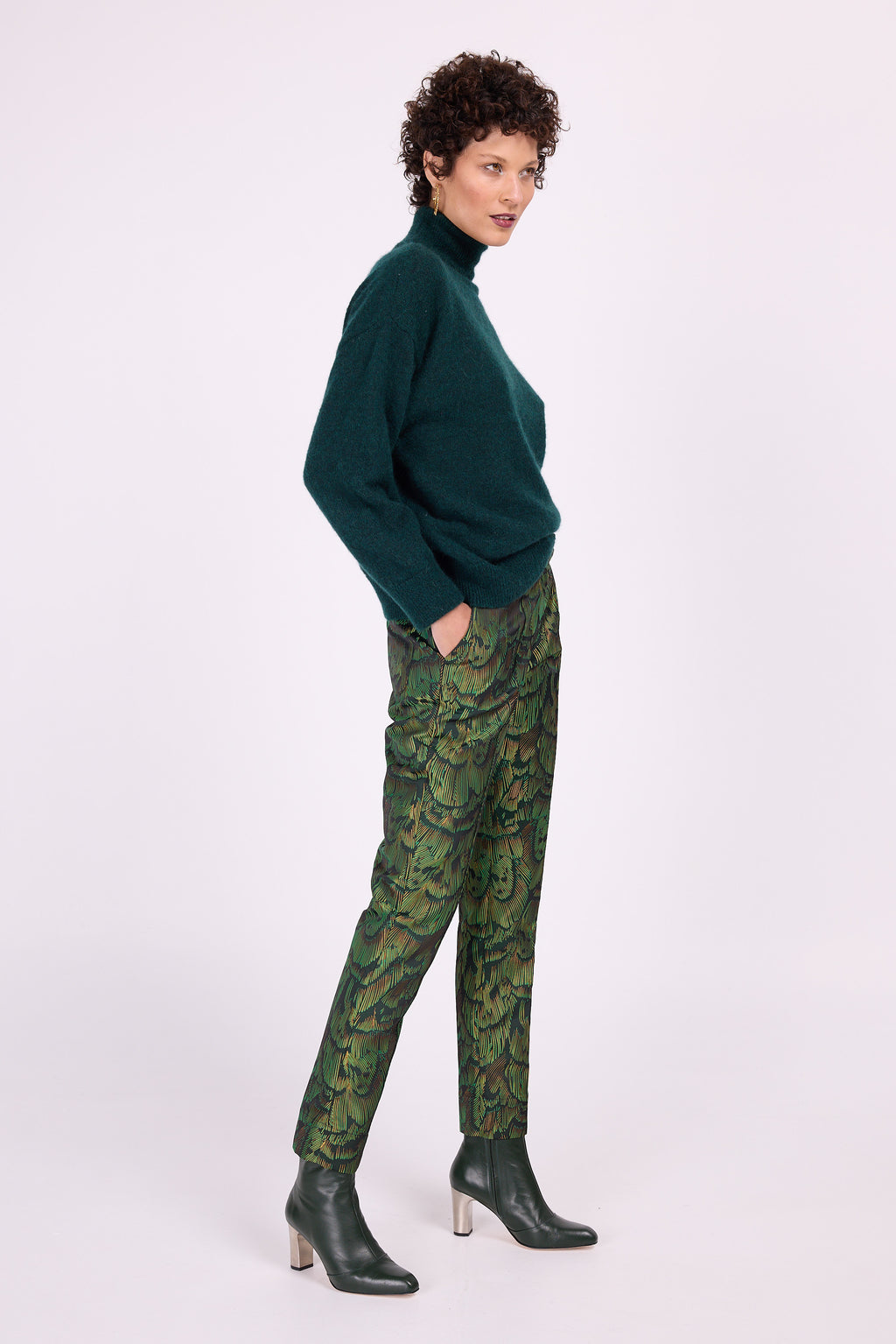 Pull en alpaga vert foncé Astoria