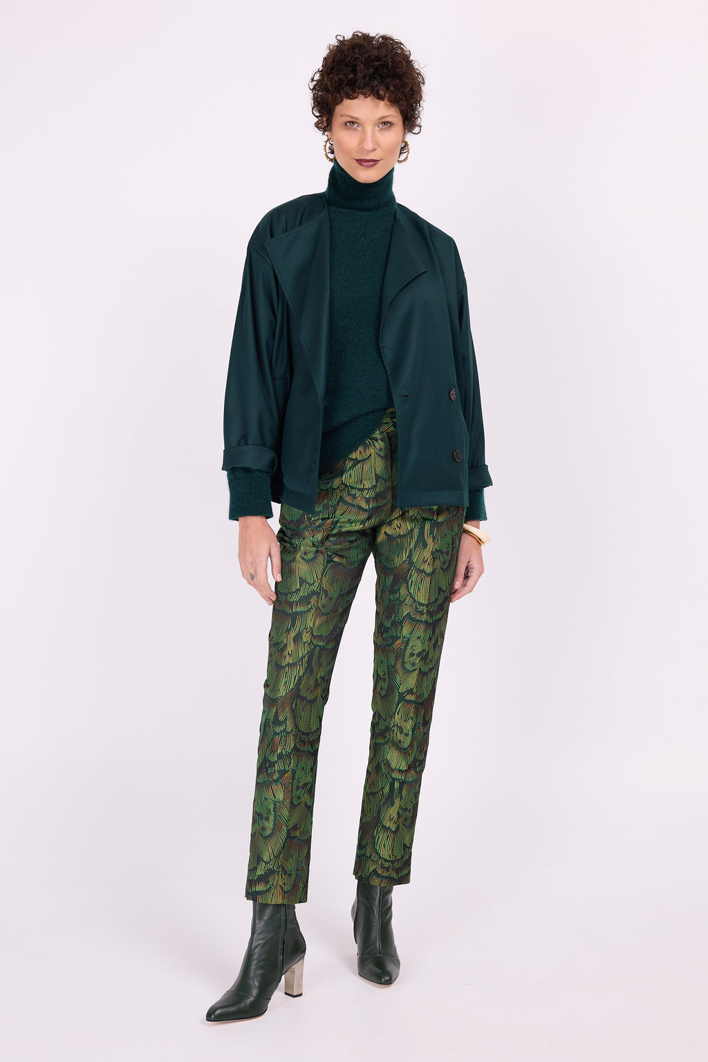 Pull en alpaga vert foncé Astoria