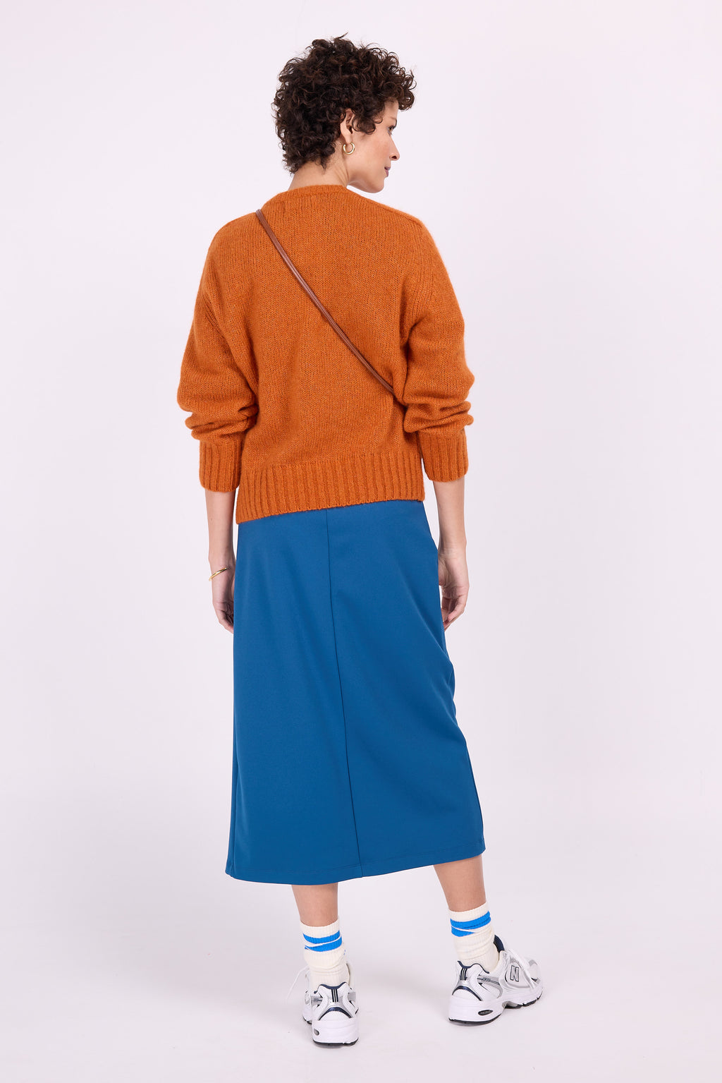 Oranger Alpaka-Pullover Asmara