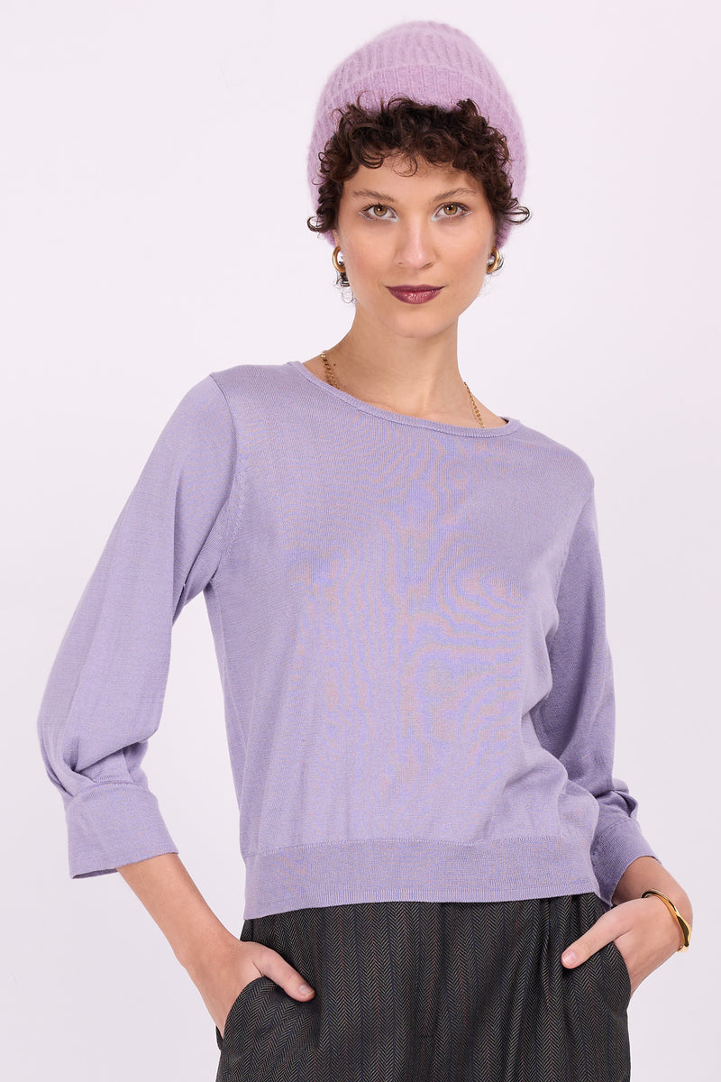 Falco Lavendel-Baumwollpullover