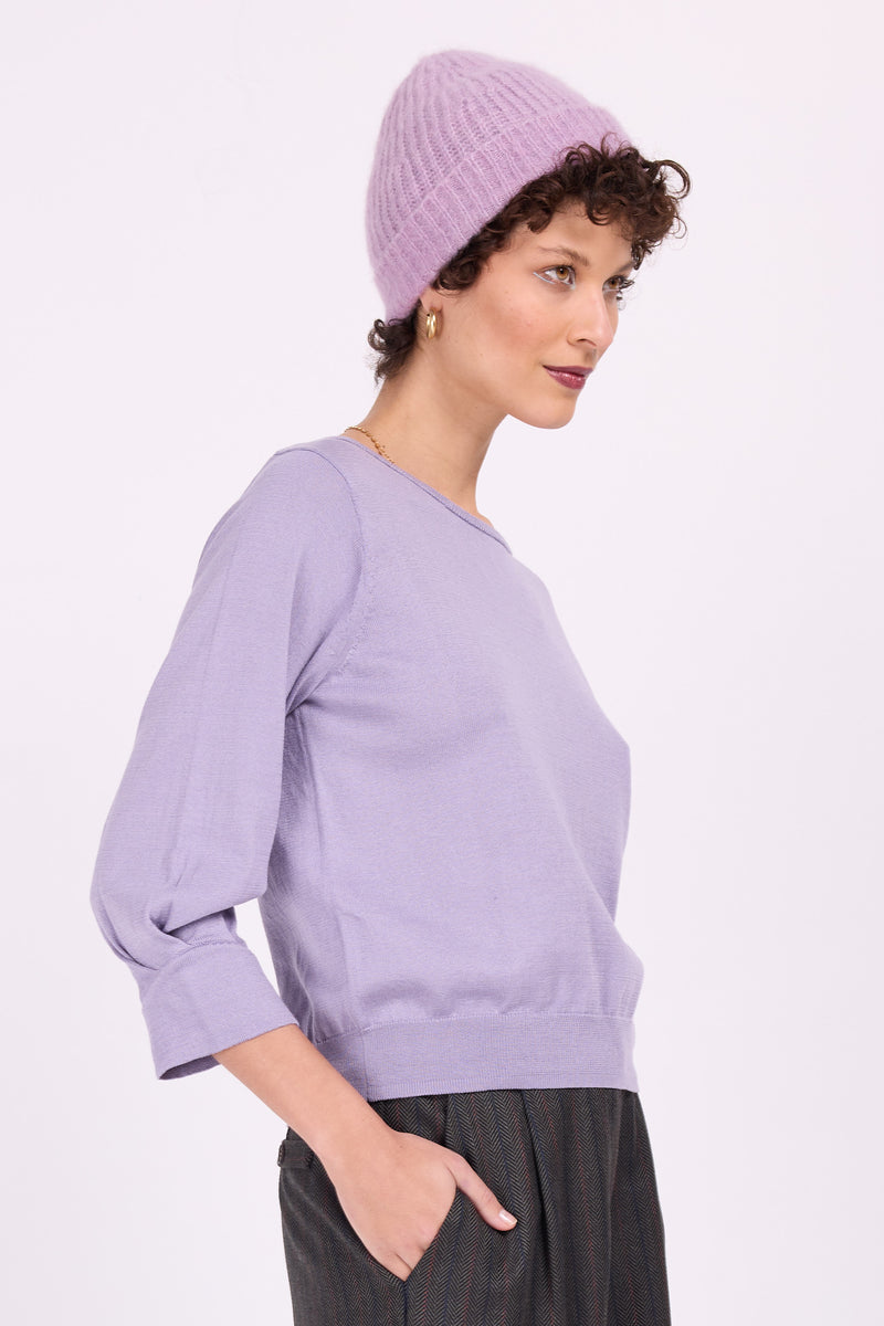 Falco Lavendel-Baumwollpullover