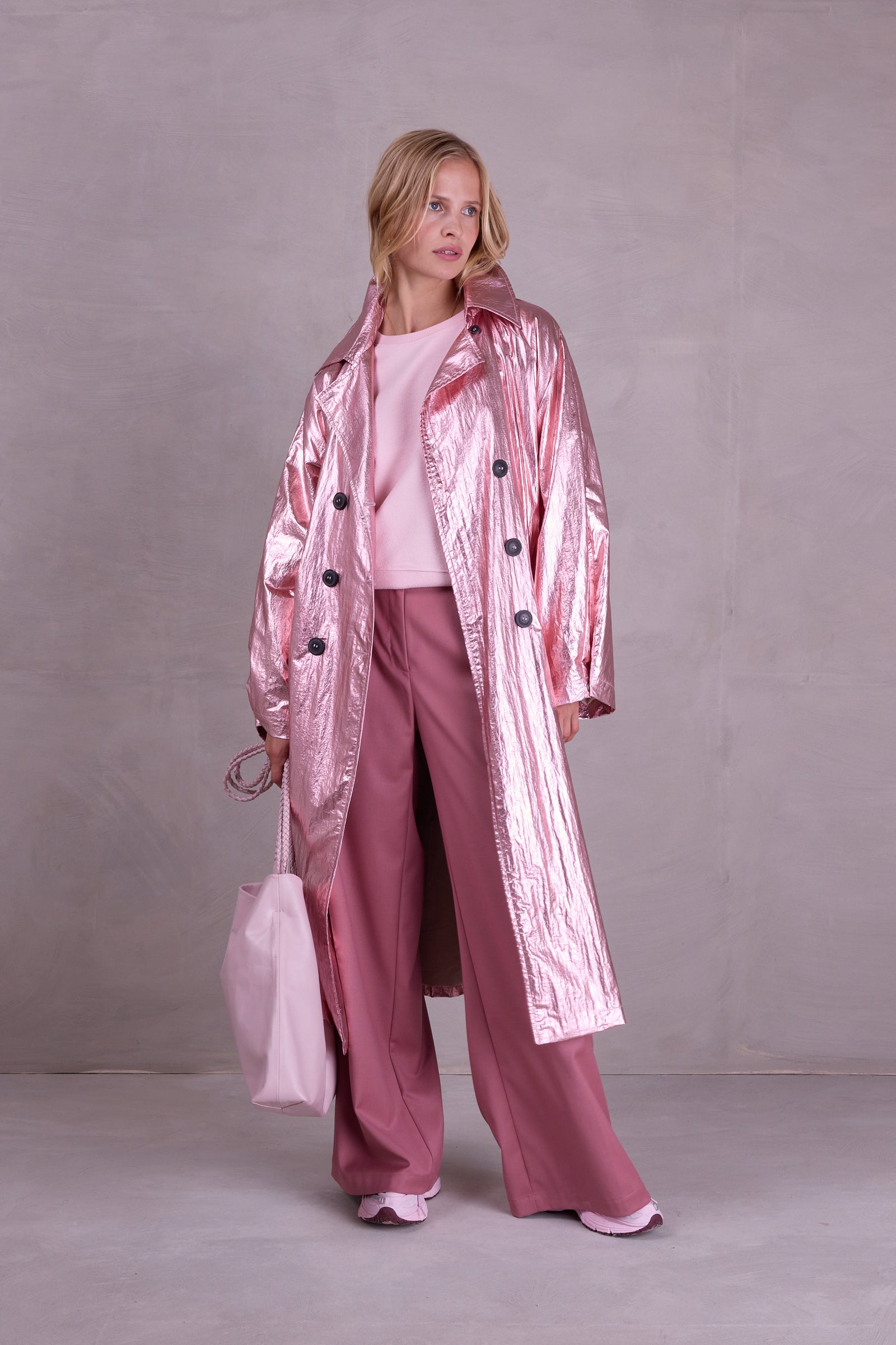 manteau trench rose Ferdi