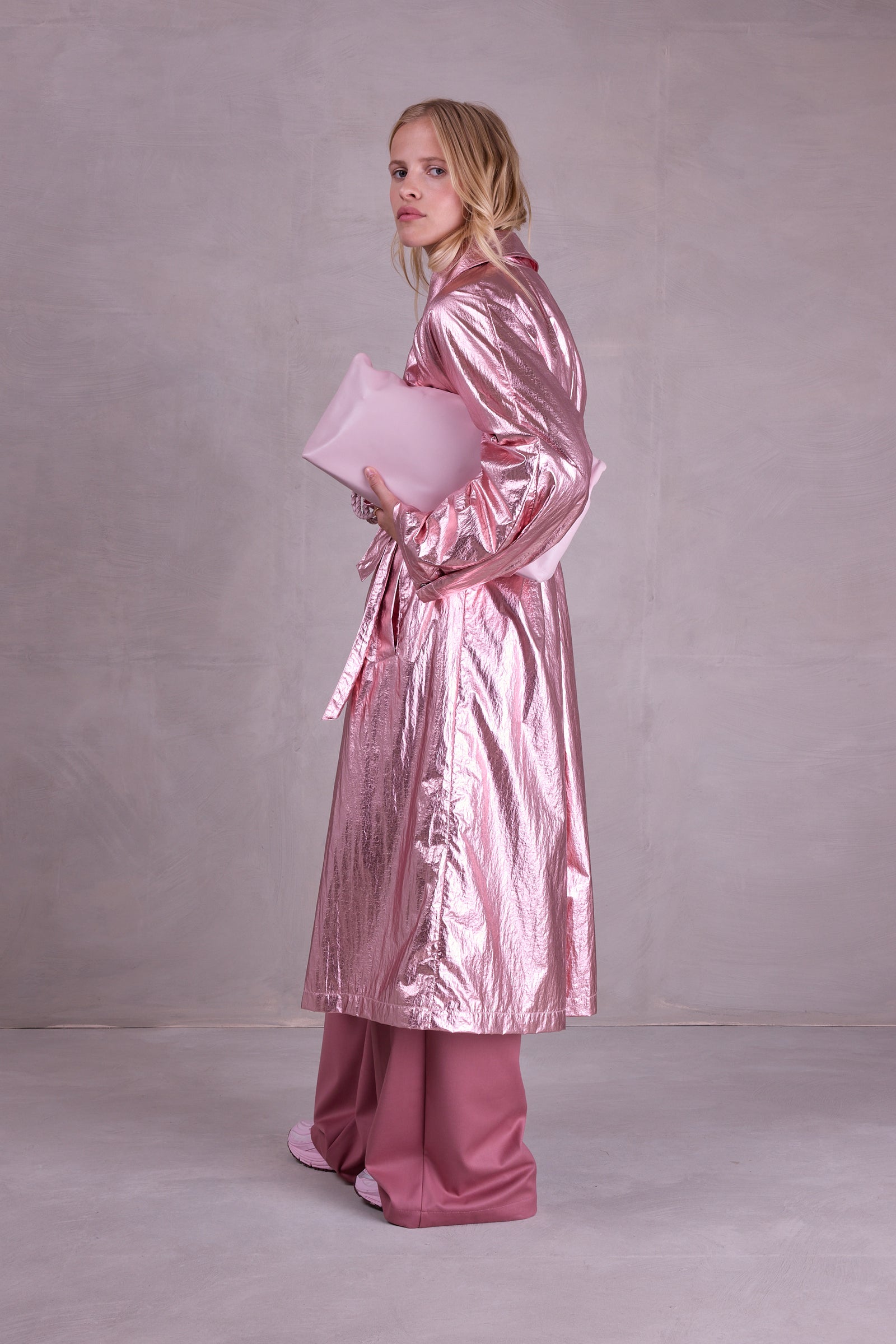 manteau trench rose Ferdi