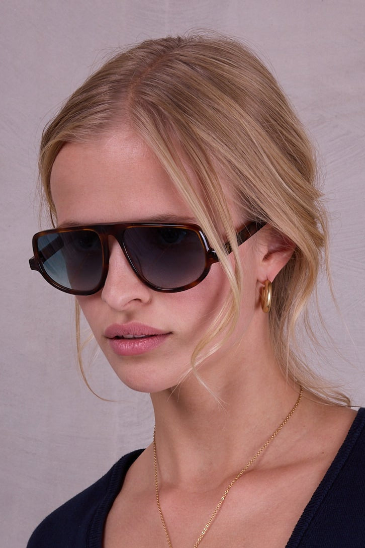 Felice zonnebril in tortoise / blue